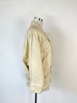 Vintage Sirocco Cream Leather Jacket - AU10/12