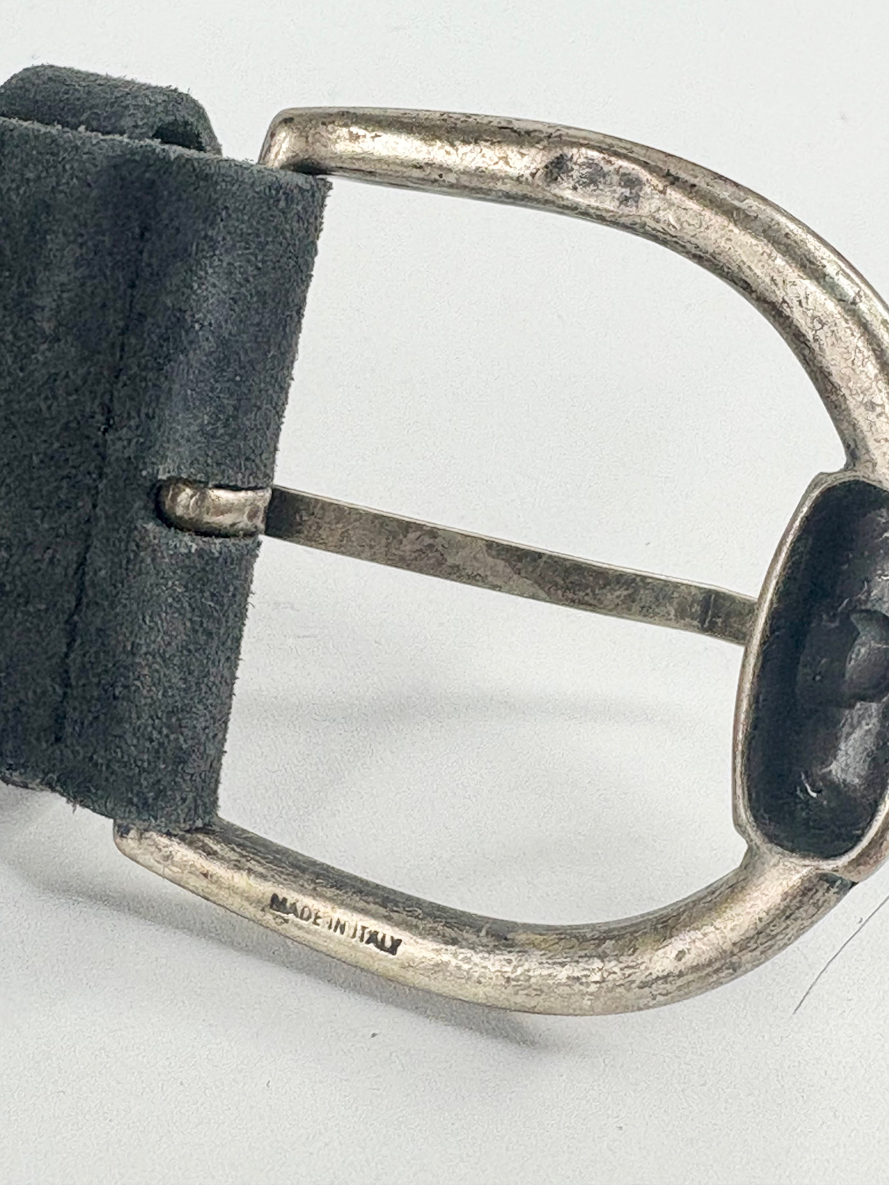 Miss Sixty Black Leather Perforated-Label Belt