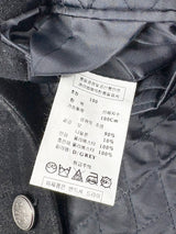 Renoma Paris Black & Grey Striped Wool-Blend Coat - L
