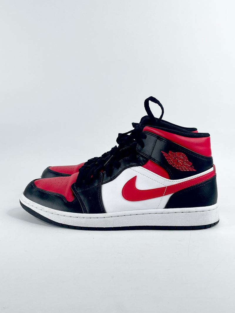 Air Jordan 1 Mid 'Bred Toe' Sneakers - EU44.5