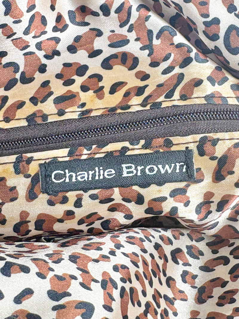 Charlie Brown Vintage Denim Faux-Croc Print Bag