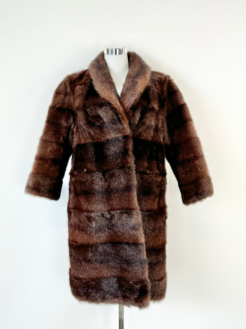 Vintage 70s Brown Marmot Fur Cut - AU10/12