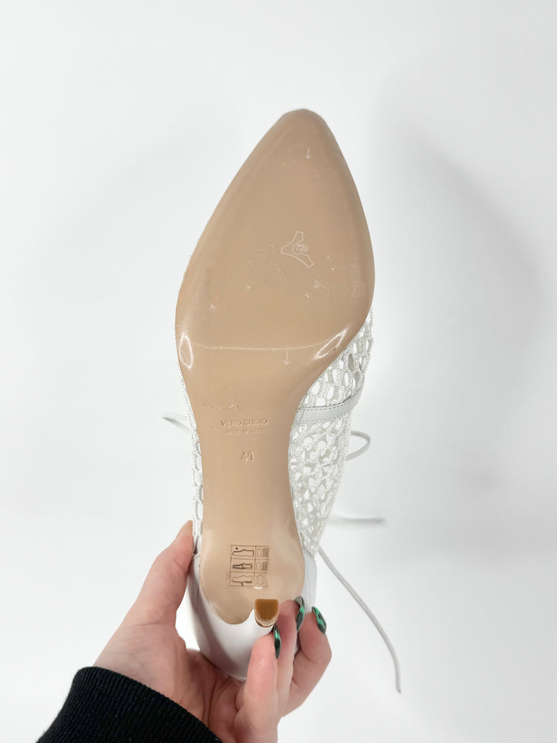 Scanlan Theodore White Mesh Booties NWT - EU41