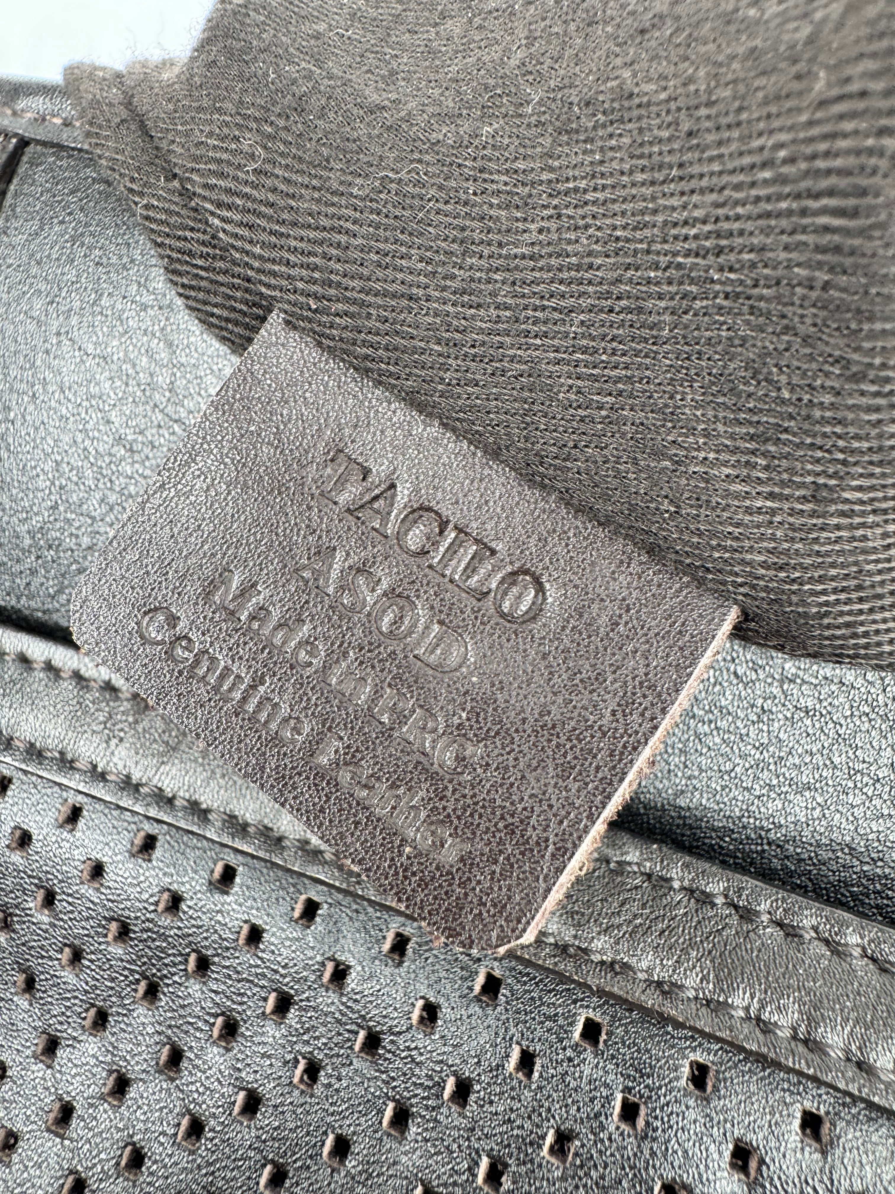 Bally Black Pinhole Patterned Leather Messenger Bag