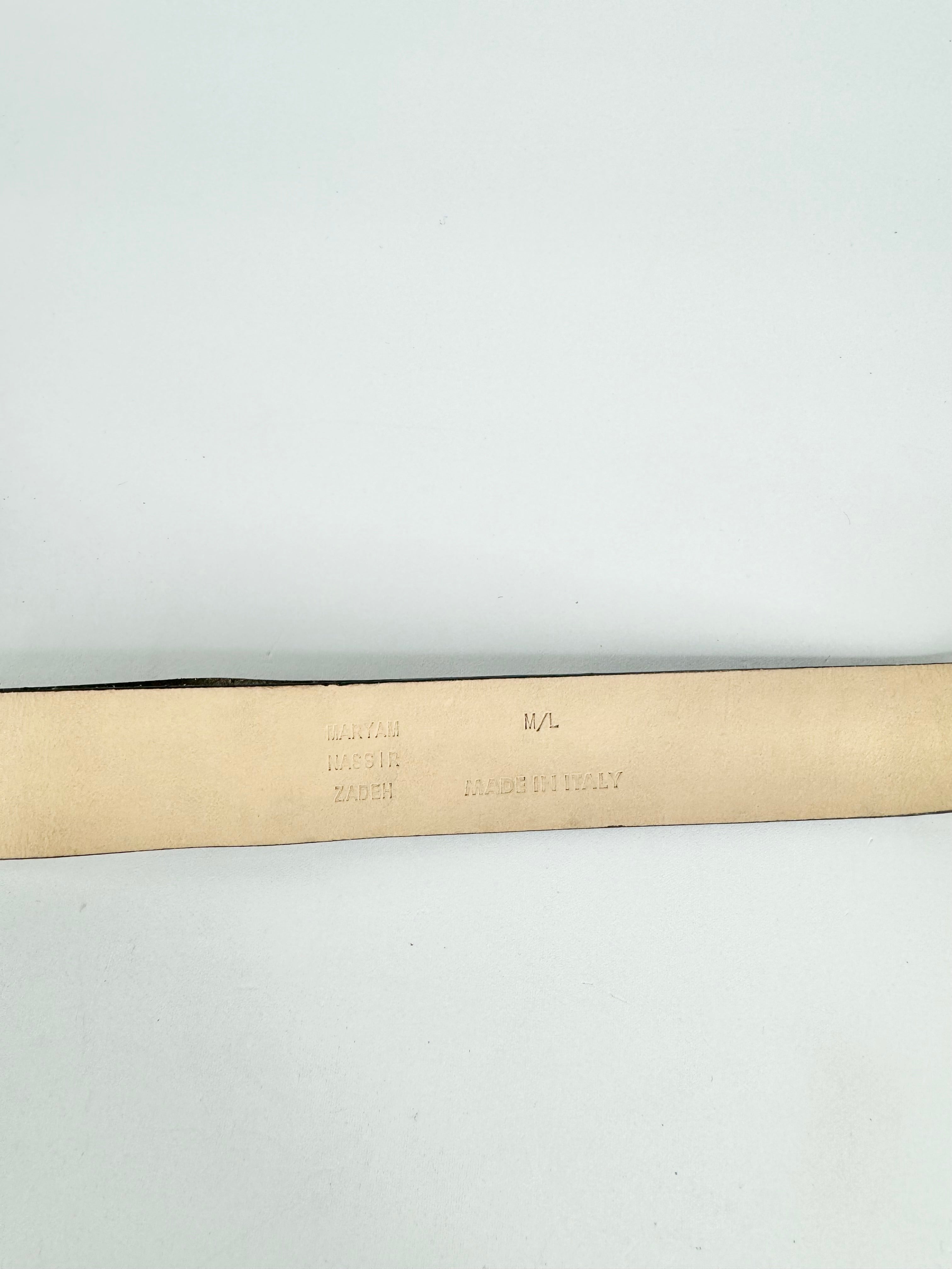 Maryam Nassir Zadeh Black & White Fur Belt - M/L