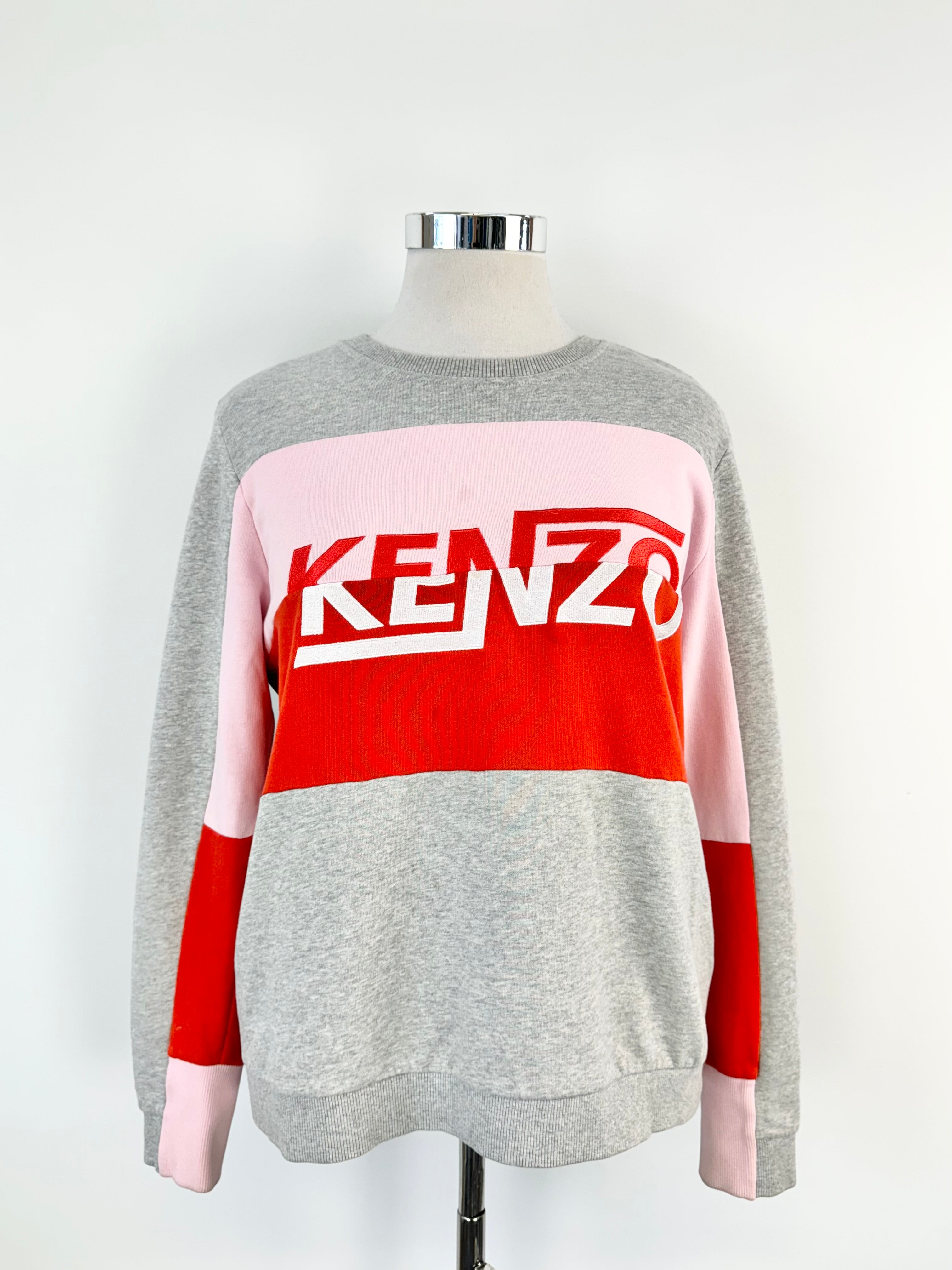 Kenzo Paris Grey Logo Sweater - XL
