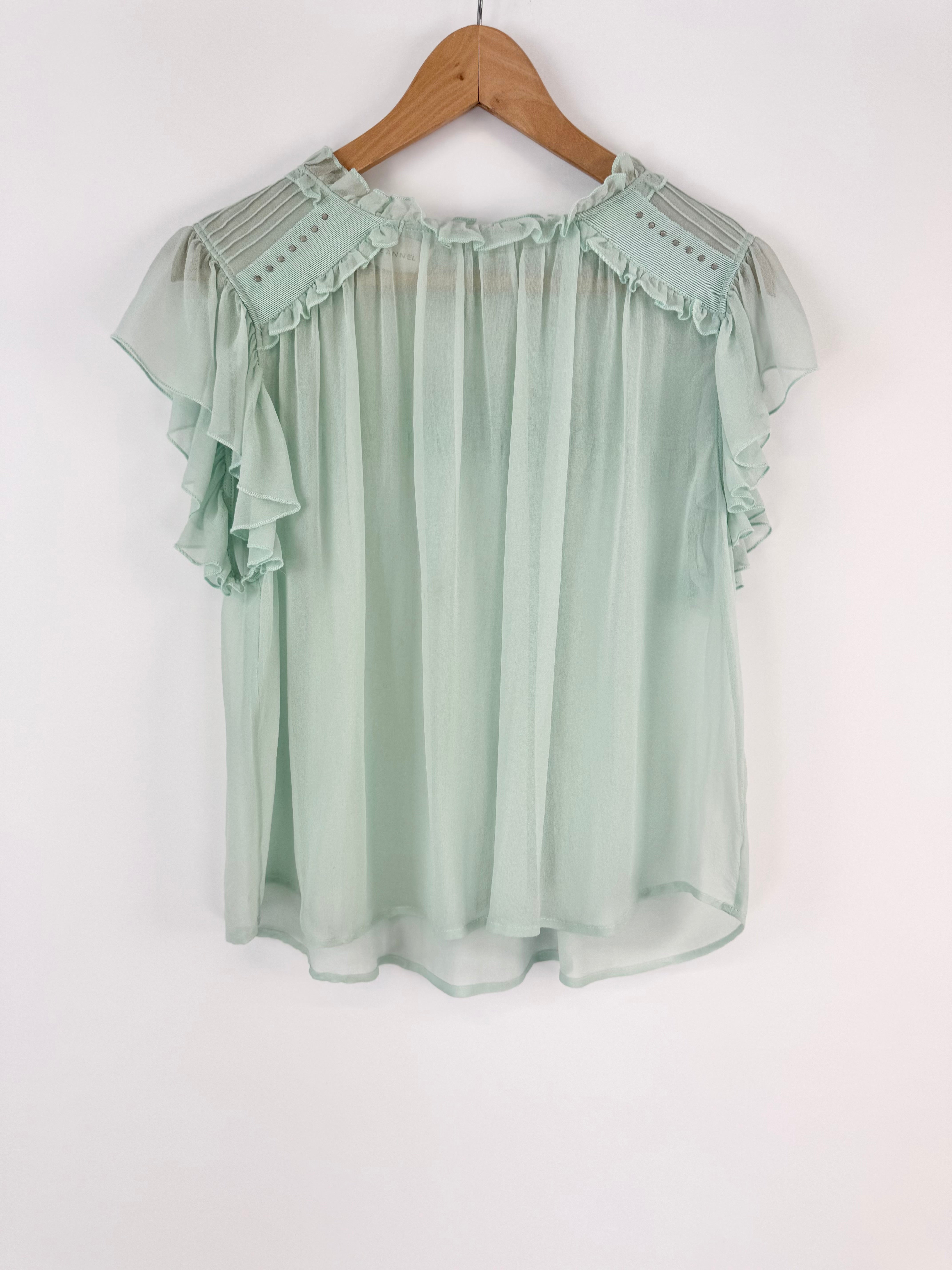 Flannel Aqua Silk Top - AU10/12