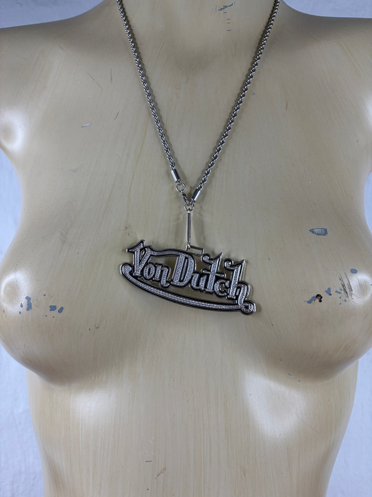 Y2K Von Dutch Logo Necklace