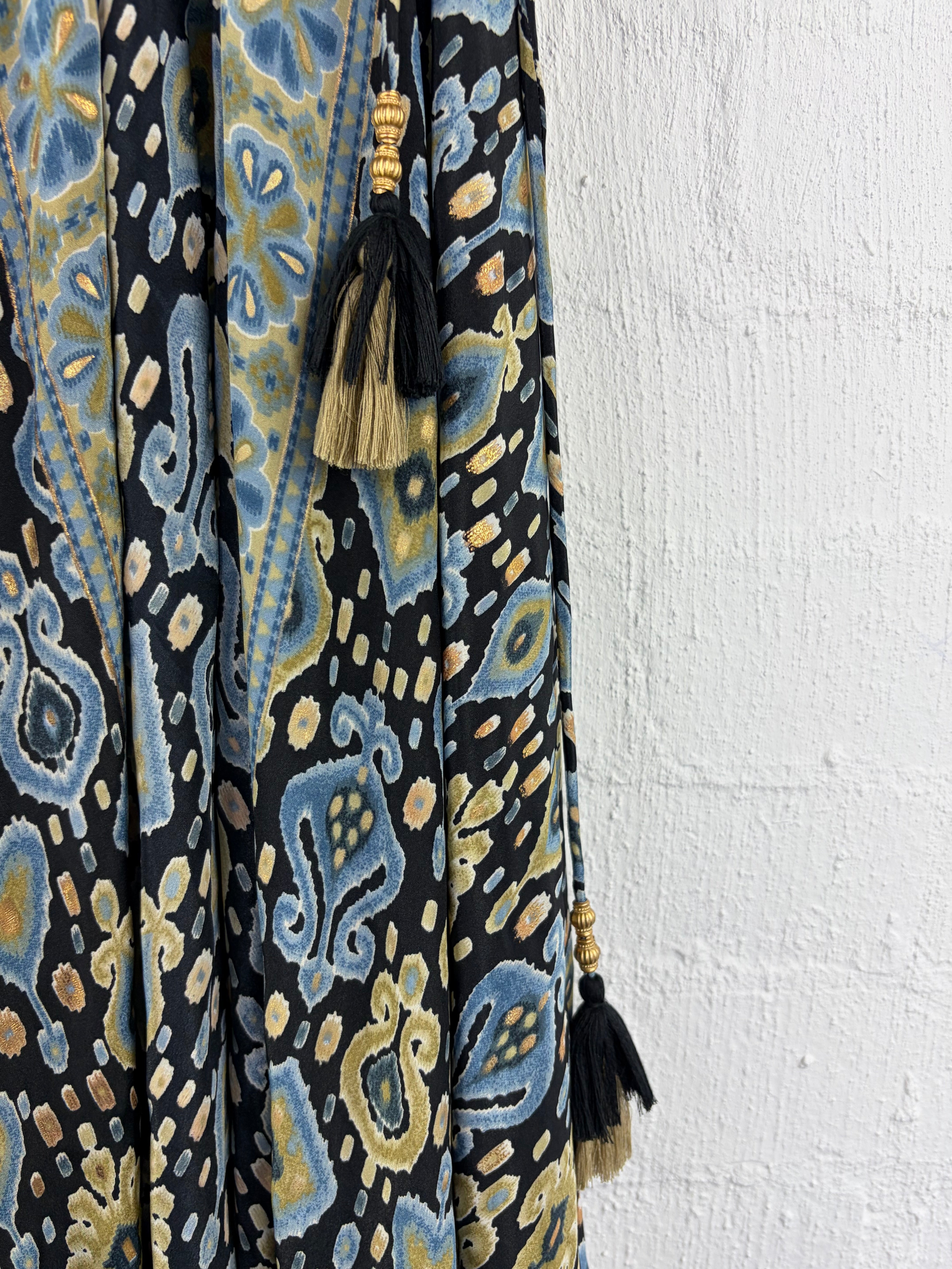PAHIESA Formentera Silk Printed Wrap Dress - Free Size