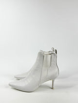 Senso White Croc Print Ankle Boots - EU38