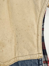 R.M. Williams Beige & Indigo Denim Padded 'Longhorn' Vest - L