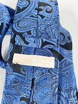 Michael by Michael Kors Black & Blue Paisley Patterned Tie