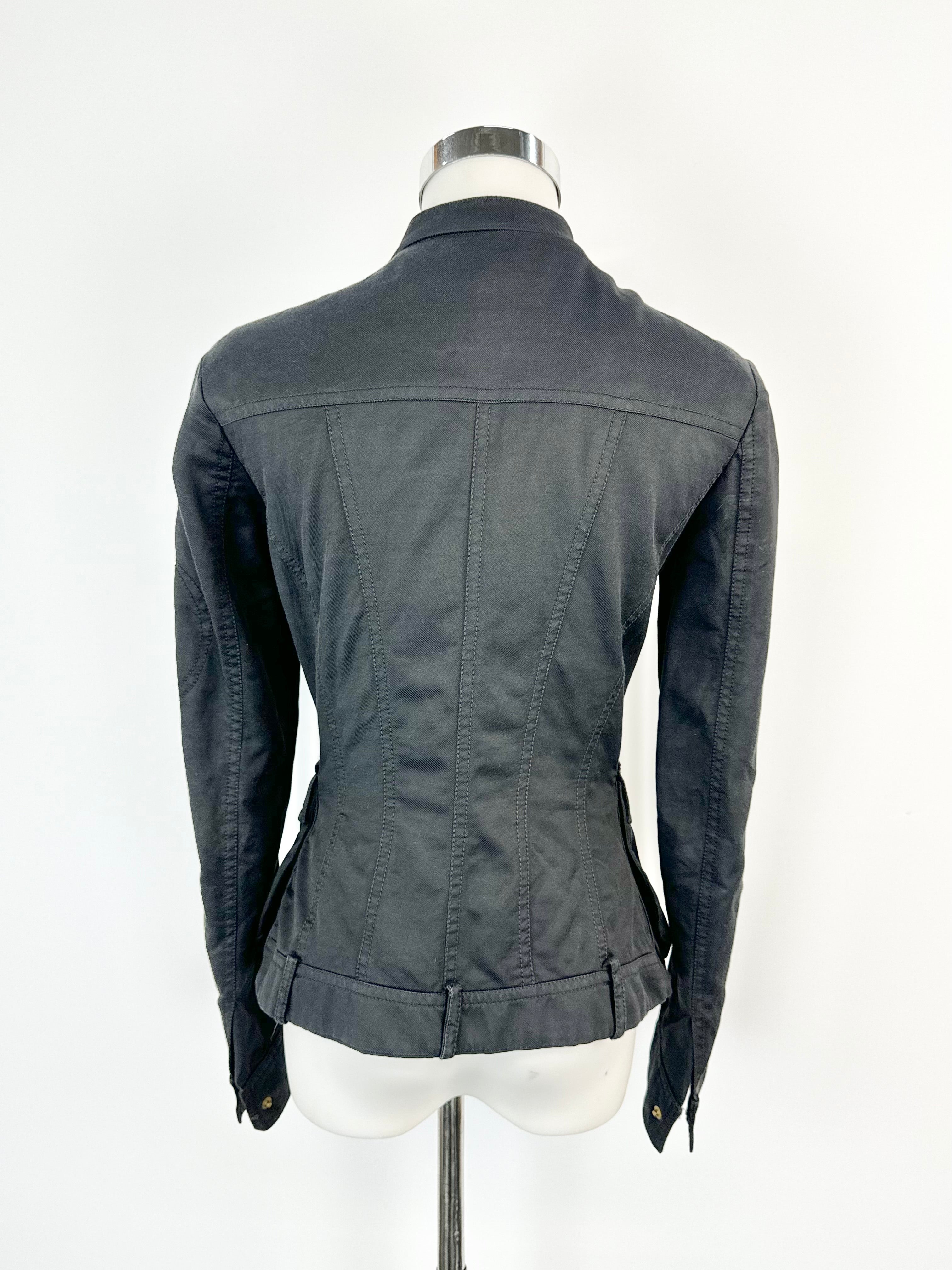 Alysi Black Cotton Blend Jacket - AU10