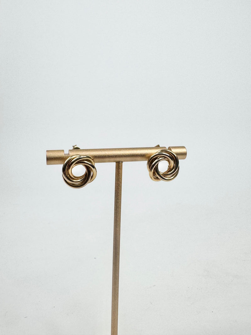 9ct Gold Twist Stud Earrings