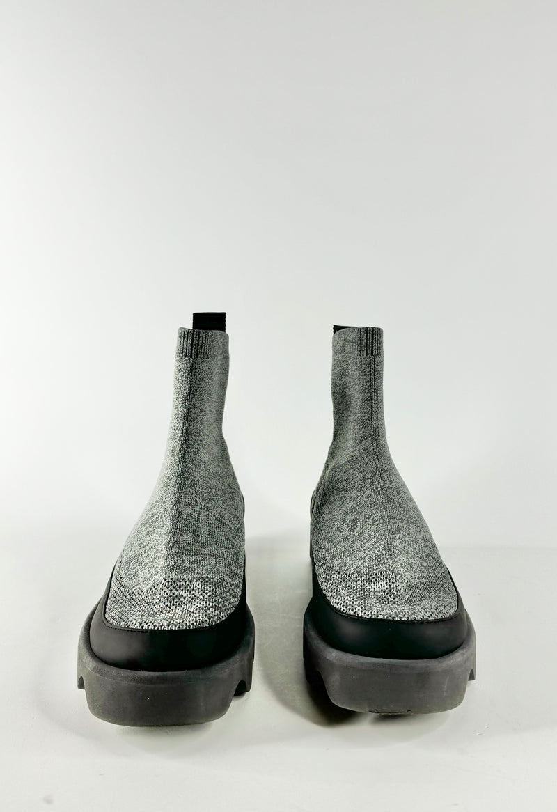 Issey Miyake X UN Grey Bounce Flyknit Ankle Boots - EU35