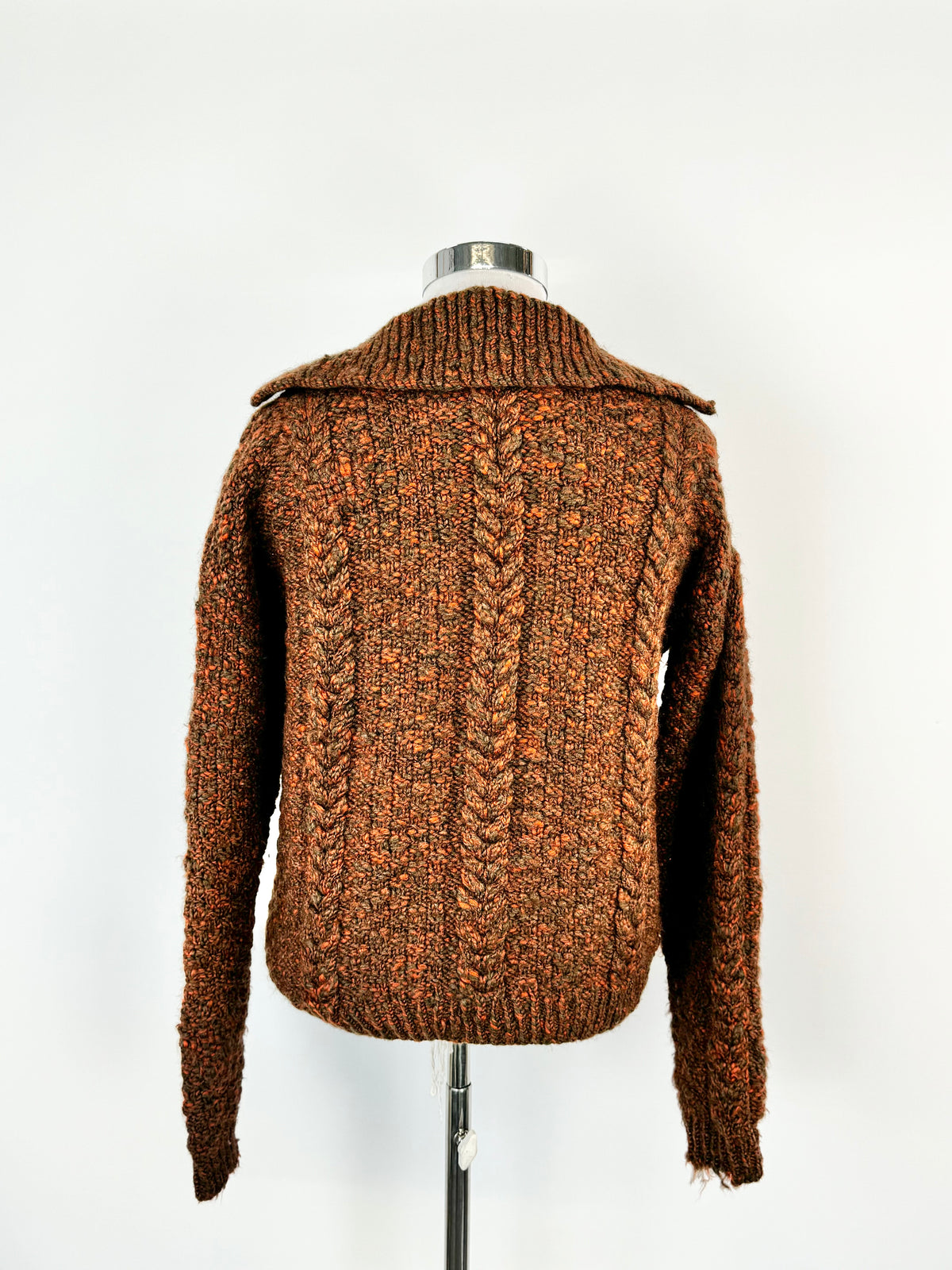 Vintage Autumn Orange Knitted Jumper - AU14