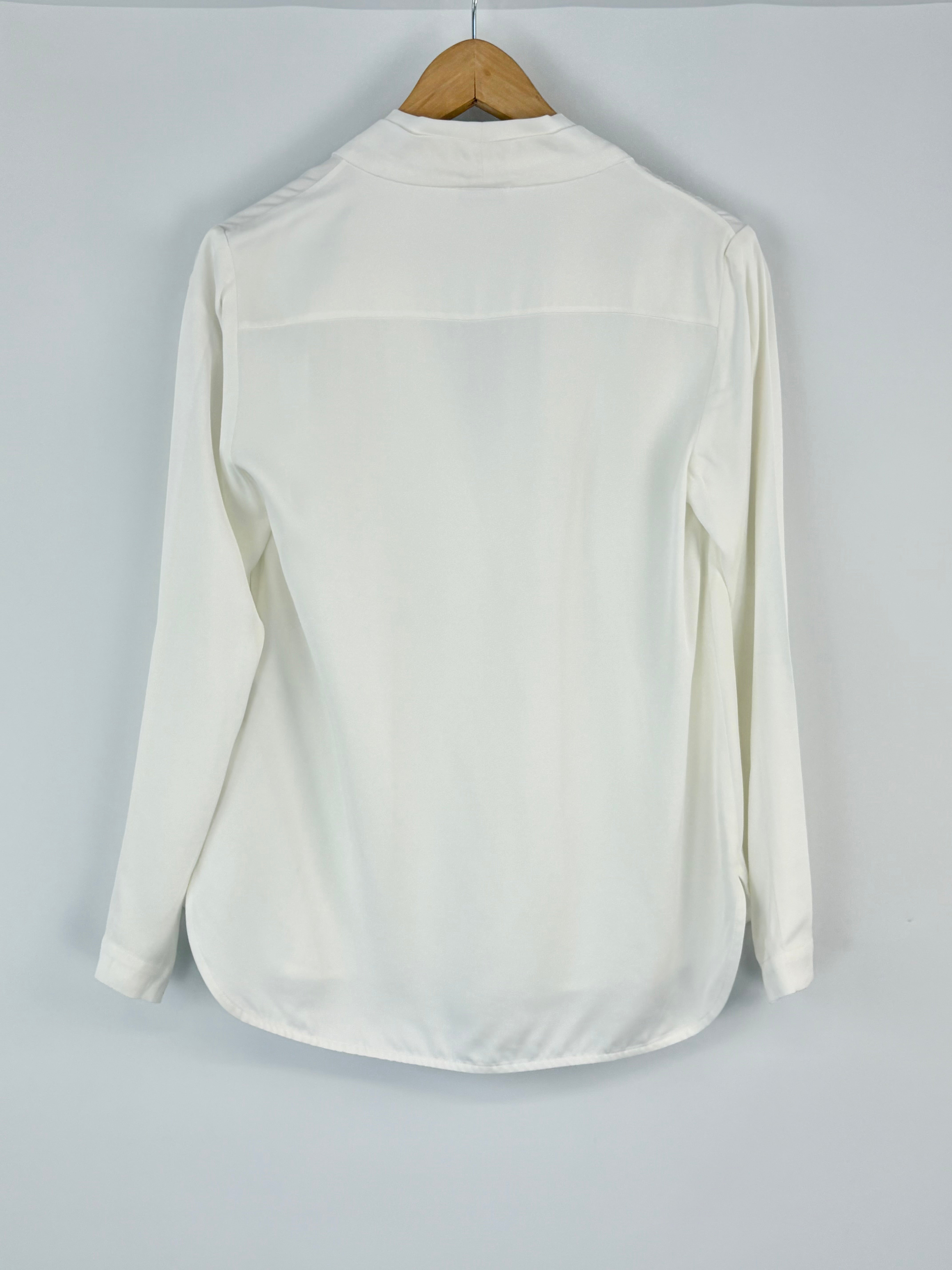 Sandro White 'Lanna' Long-Sleeve Shirt - AU6/8