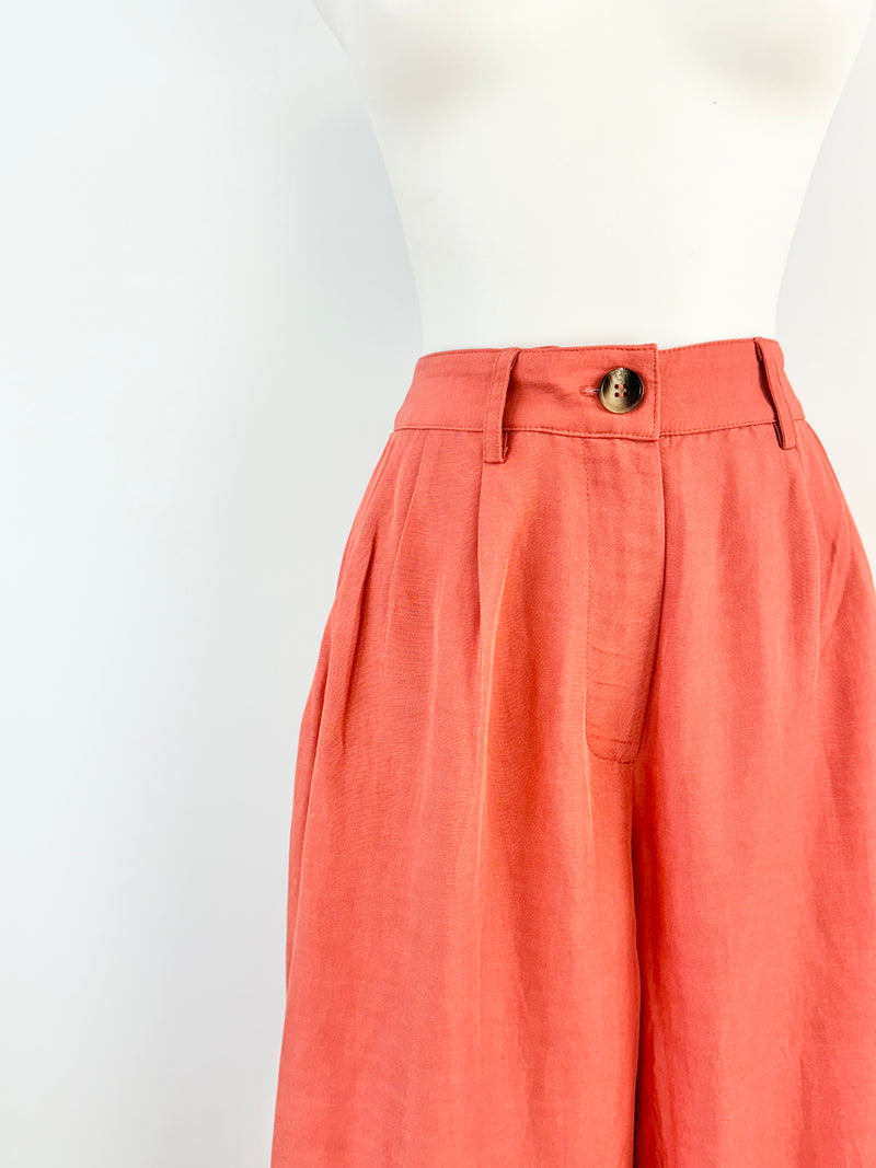 August 'Spencer' Wide Leg Persimmon Slacks - NWT - AU8