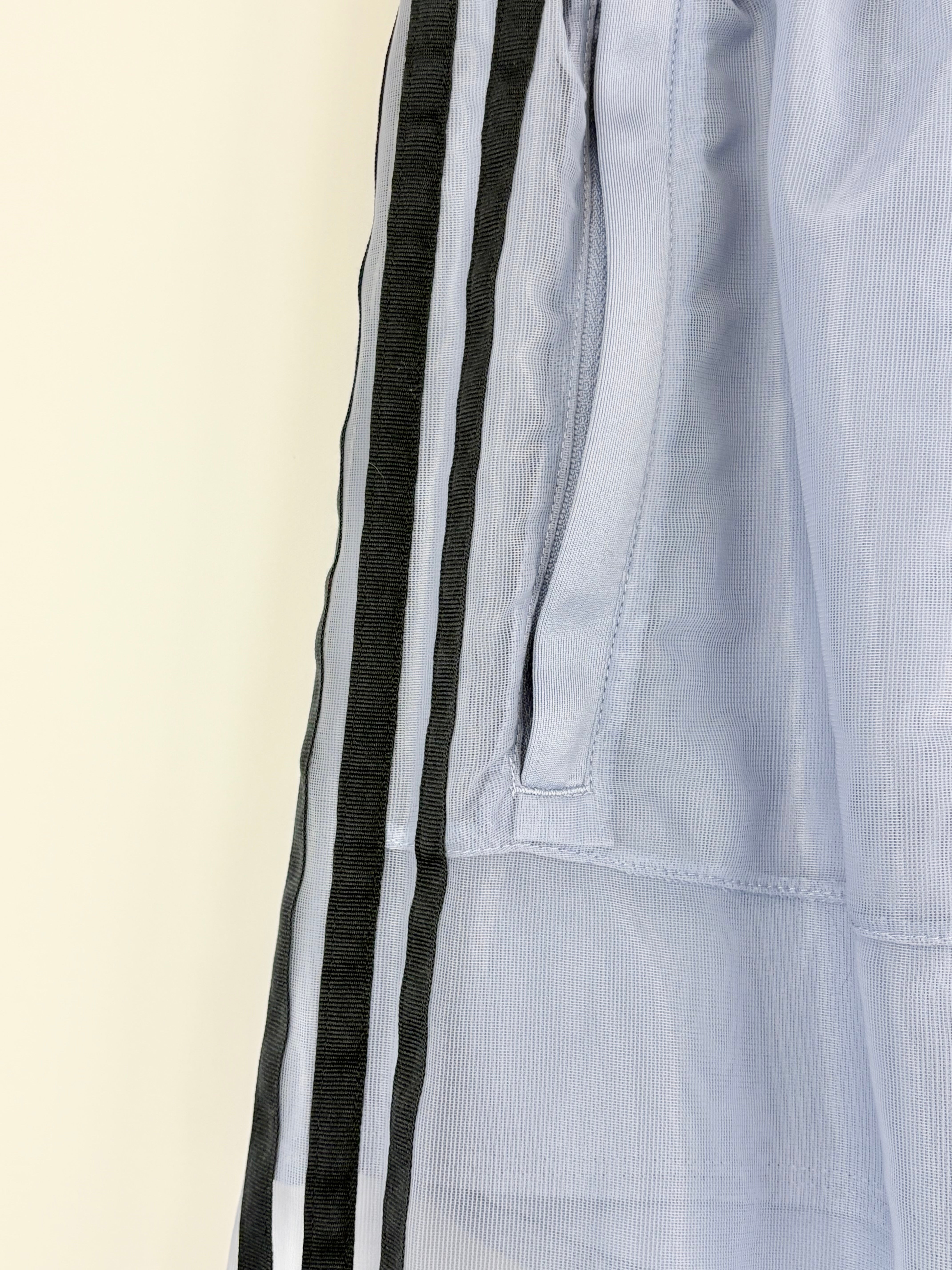 Adidas Chalk Blue Sheer-Mesh Track Pants - AU10