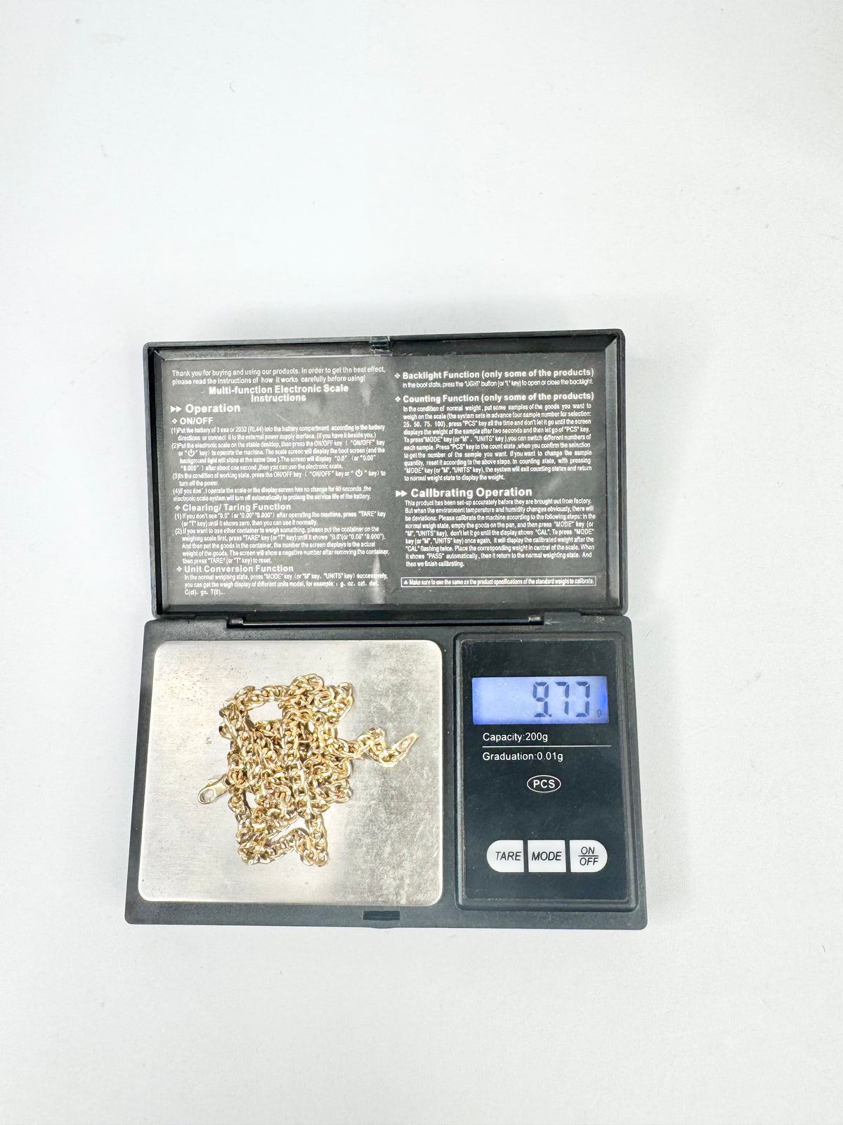 9ct Gold Flat Curb Chain Necklace