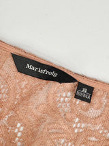 Marisfrolg Taupe Embroidered Lace Dress with Silk Slip - AU8/10