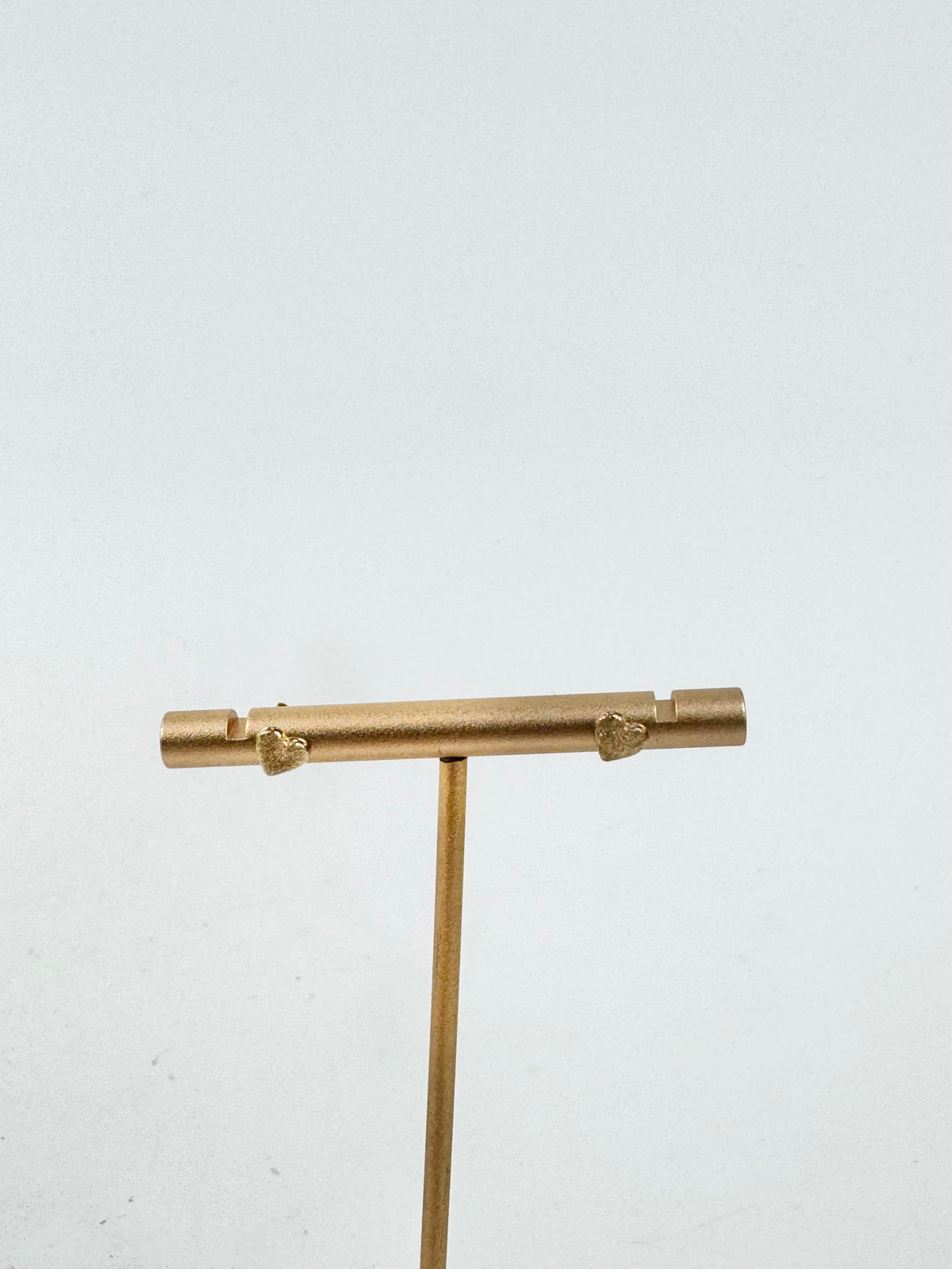 9ct Etched Gold Heart Studs