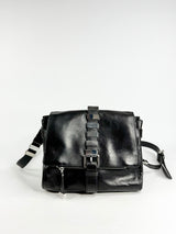 Karen Millen Black Leather Cross Body Bag NWT