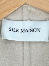 Silk Maison Ivory Wool Oversized Coat - XXS