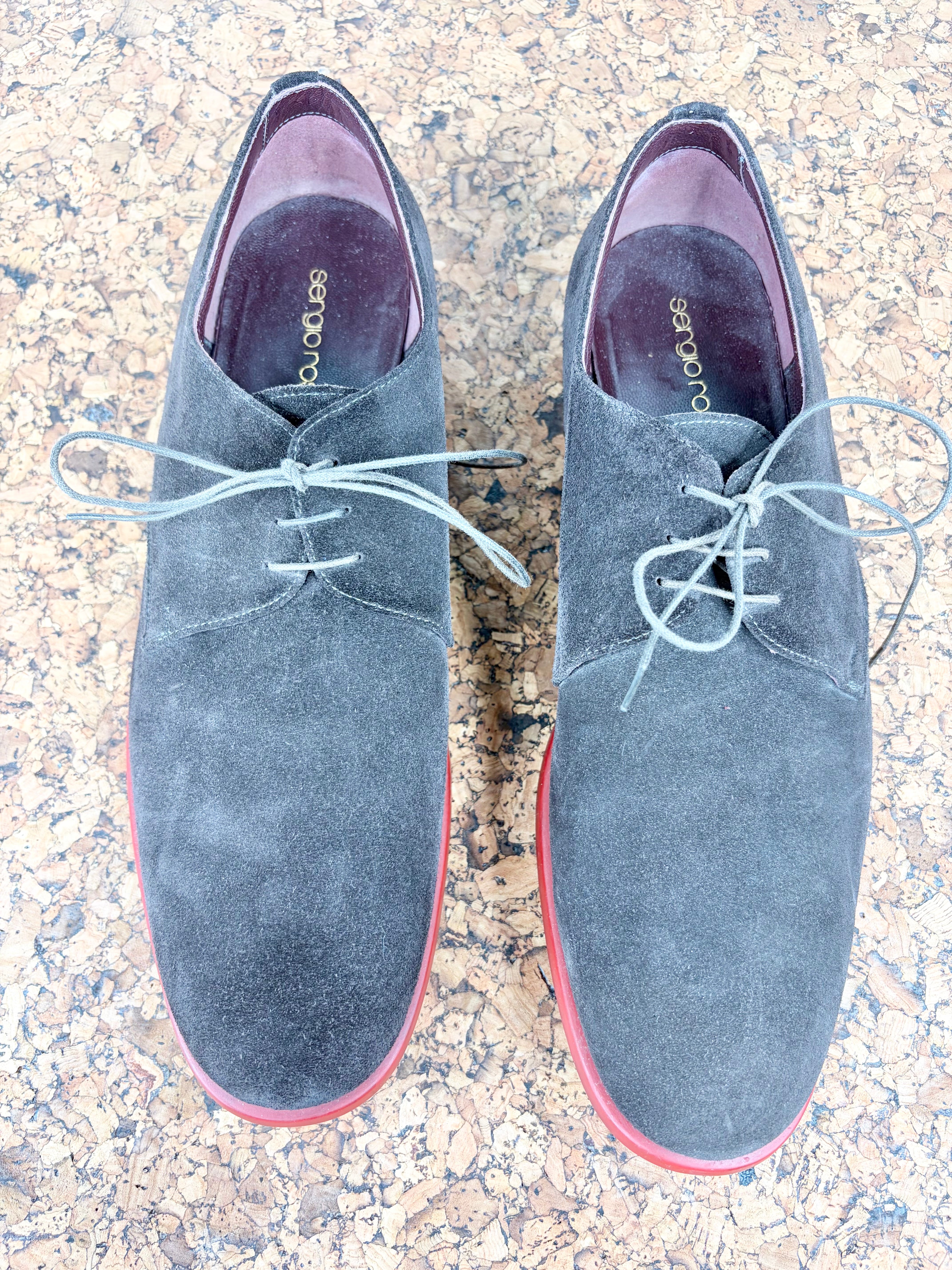 Sergio Rossi Chocolate Suede Laceup - EU45