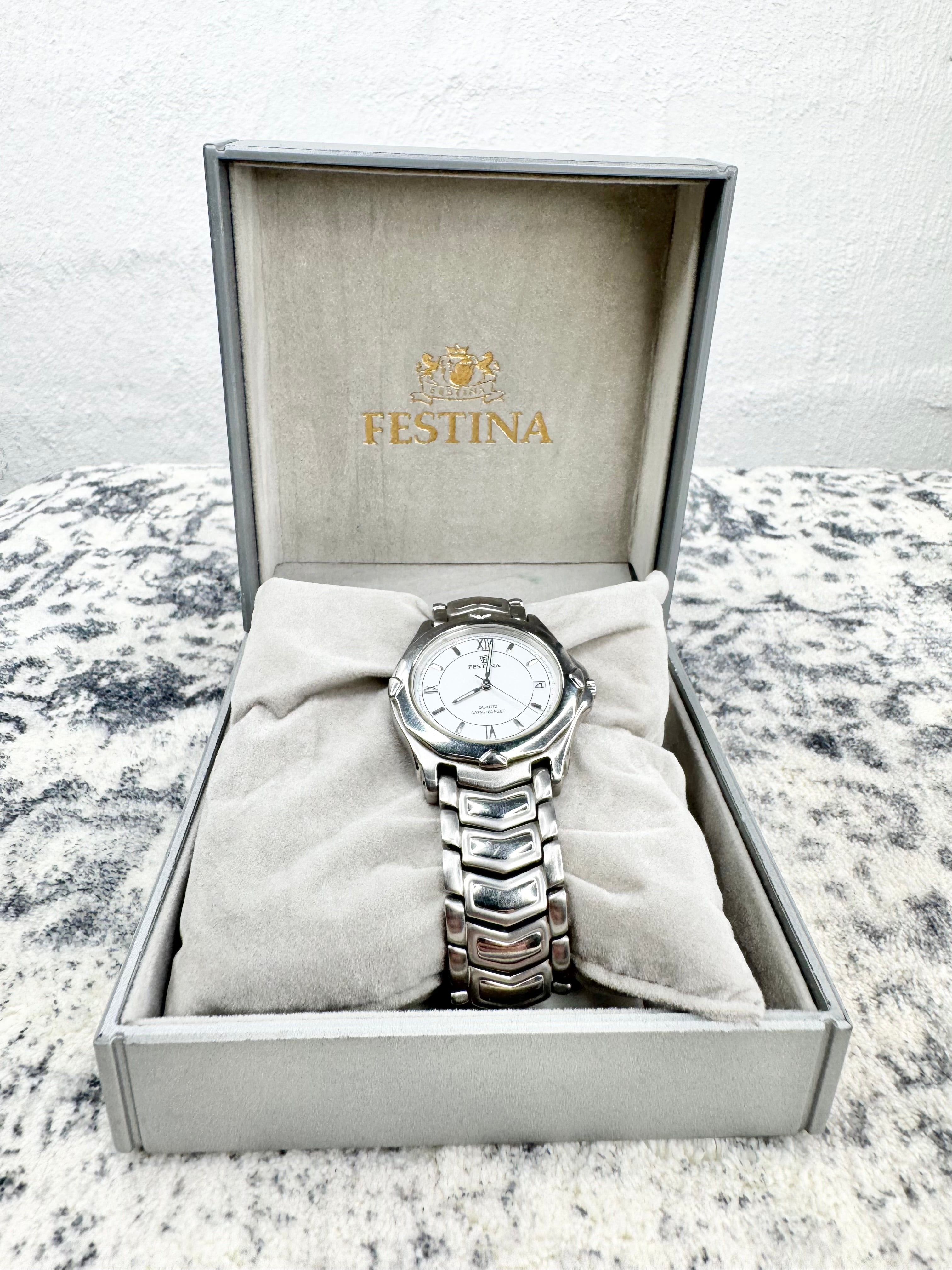 Festina Silvertoned Stainless Steel Watch