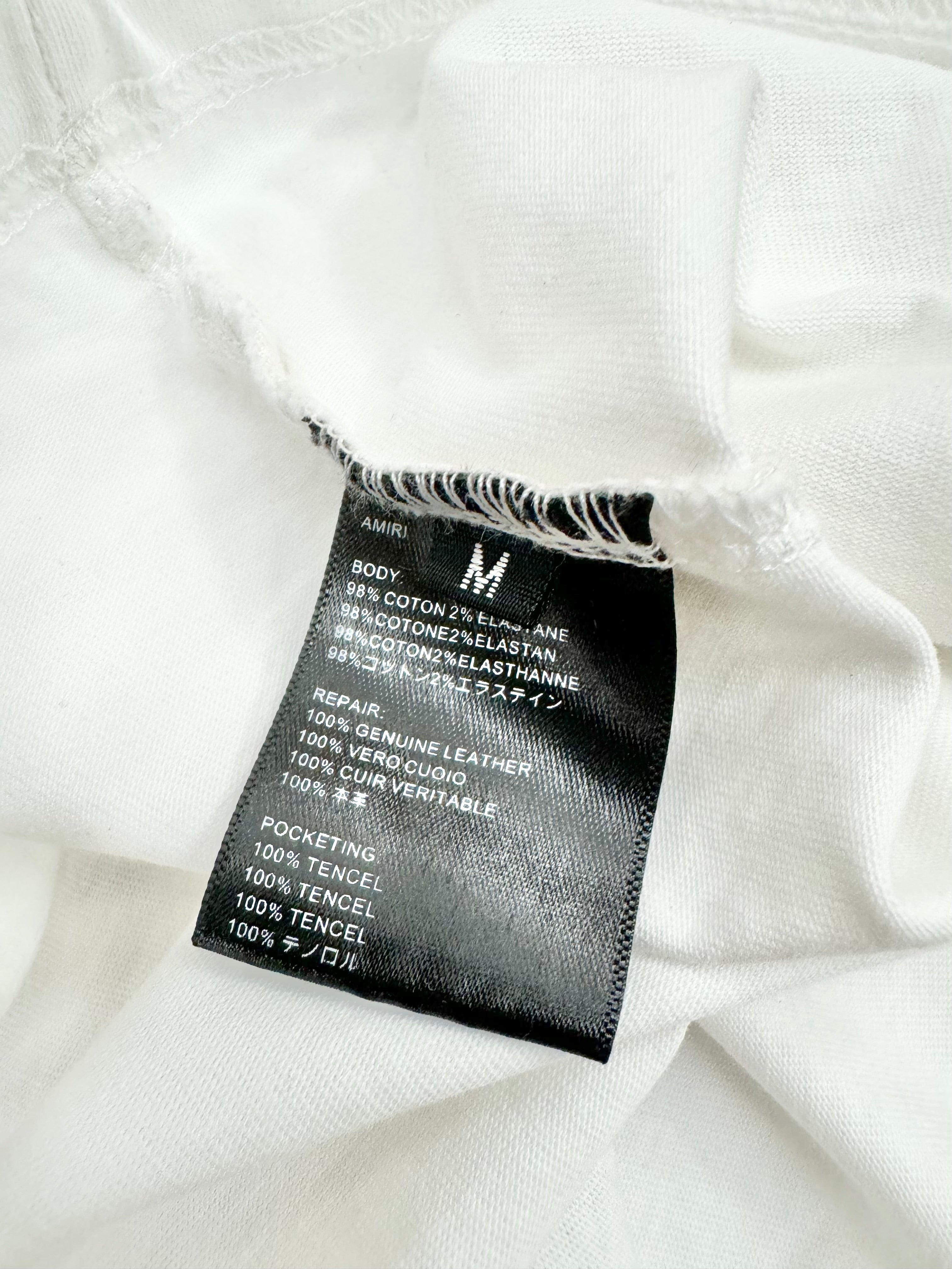 Amiri White Cotton Heron Patterned T-Shirt - AU8/10