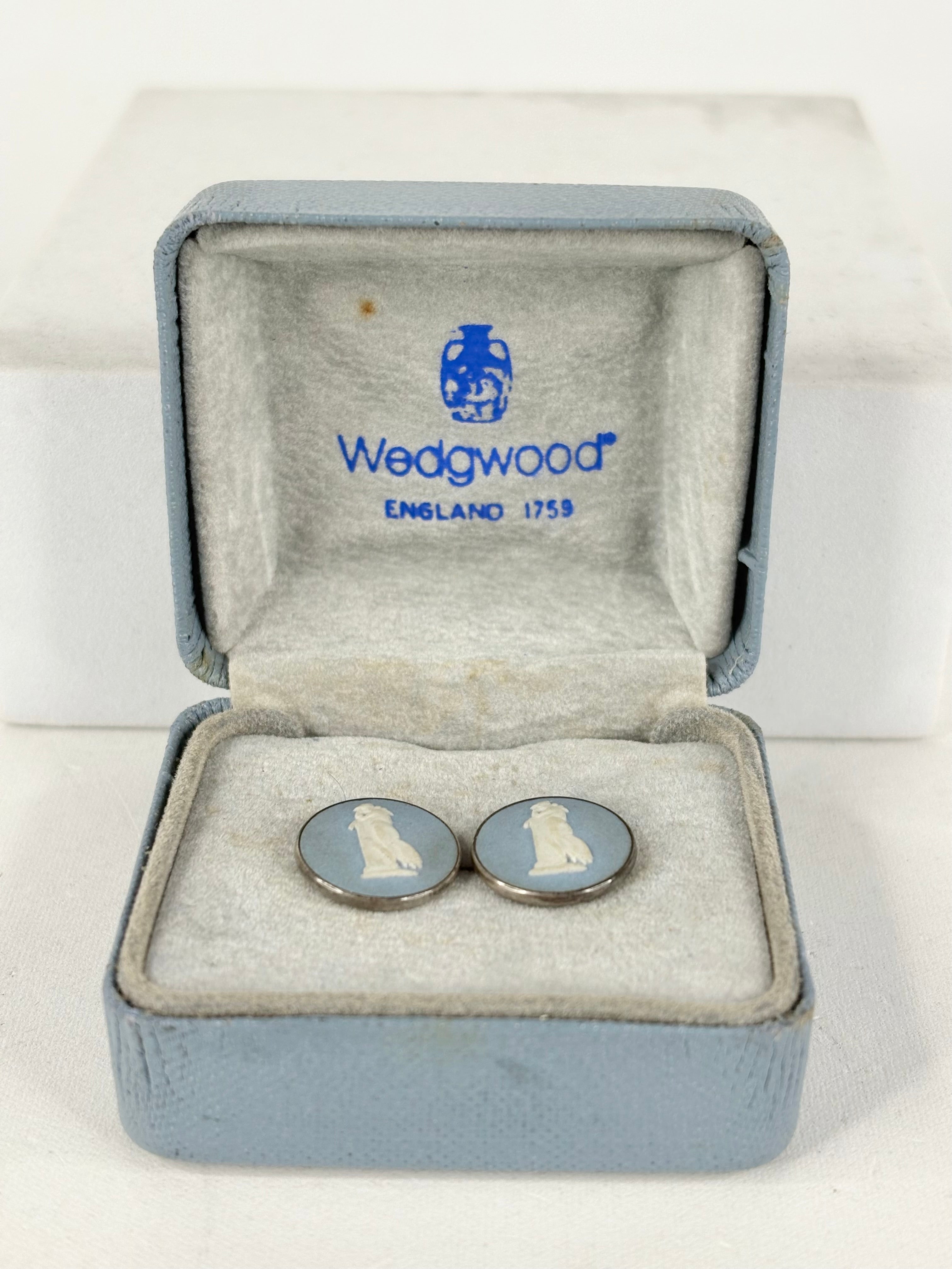 Vintage Wedgwood Jasperware Ear Studs