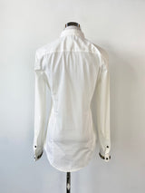 Burberry London White Jewel Cuff Shirt - AU8