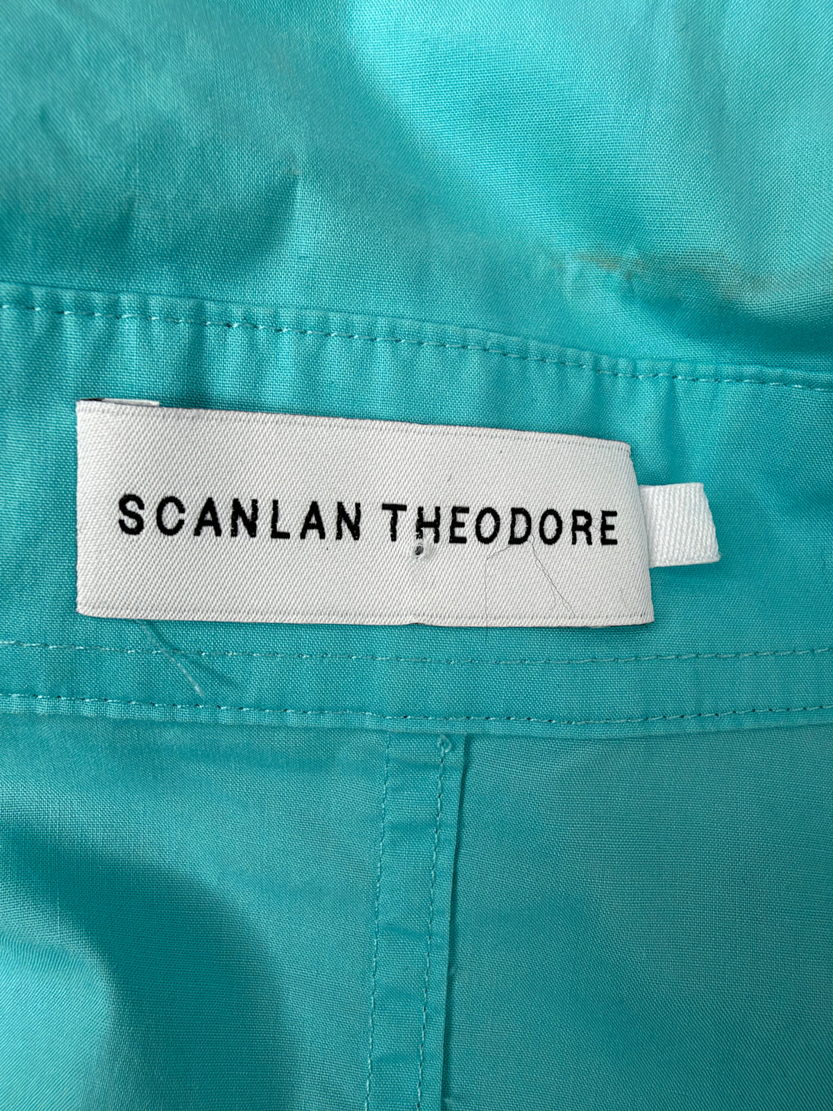 Scanlan Theodore Aqua Cotton Shirt Dress - AU10