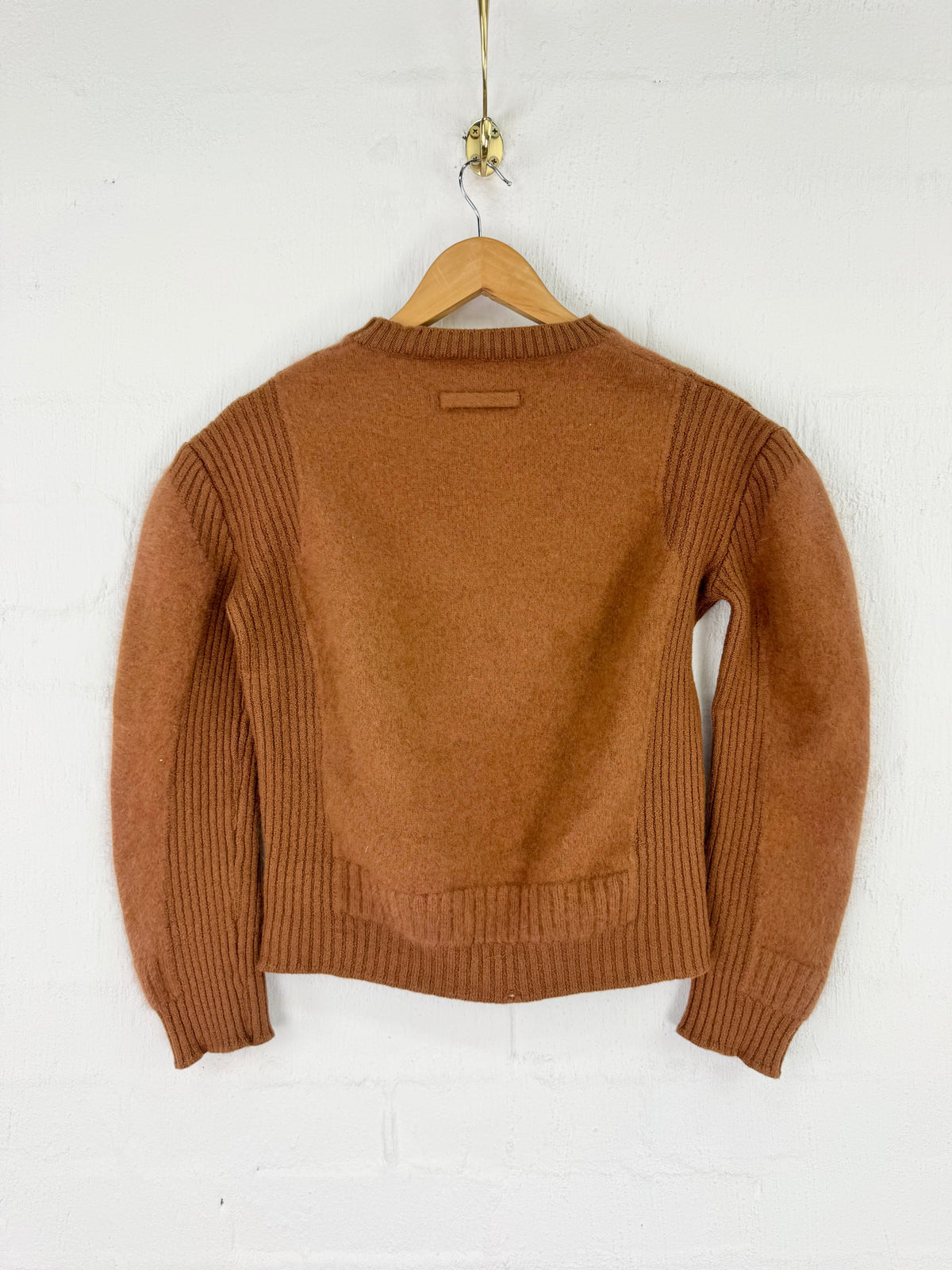 Vintage 90s Jean Paul Gaultier Maille Terracotta Wool Sweater - AU8