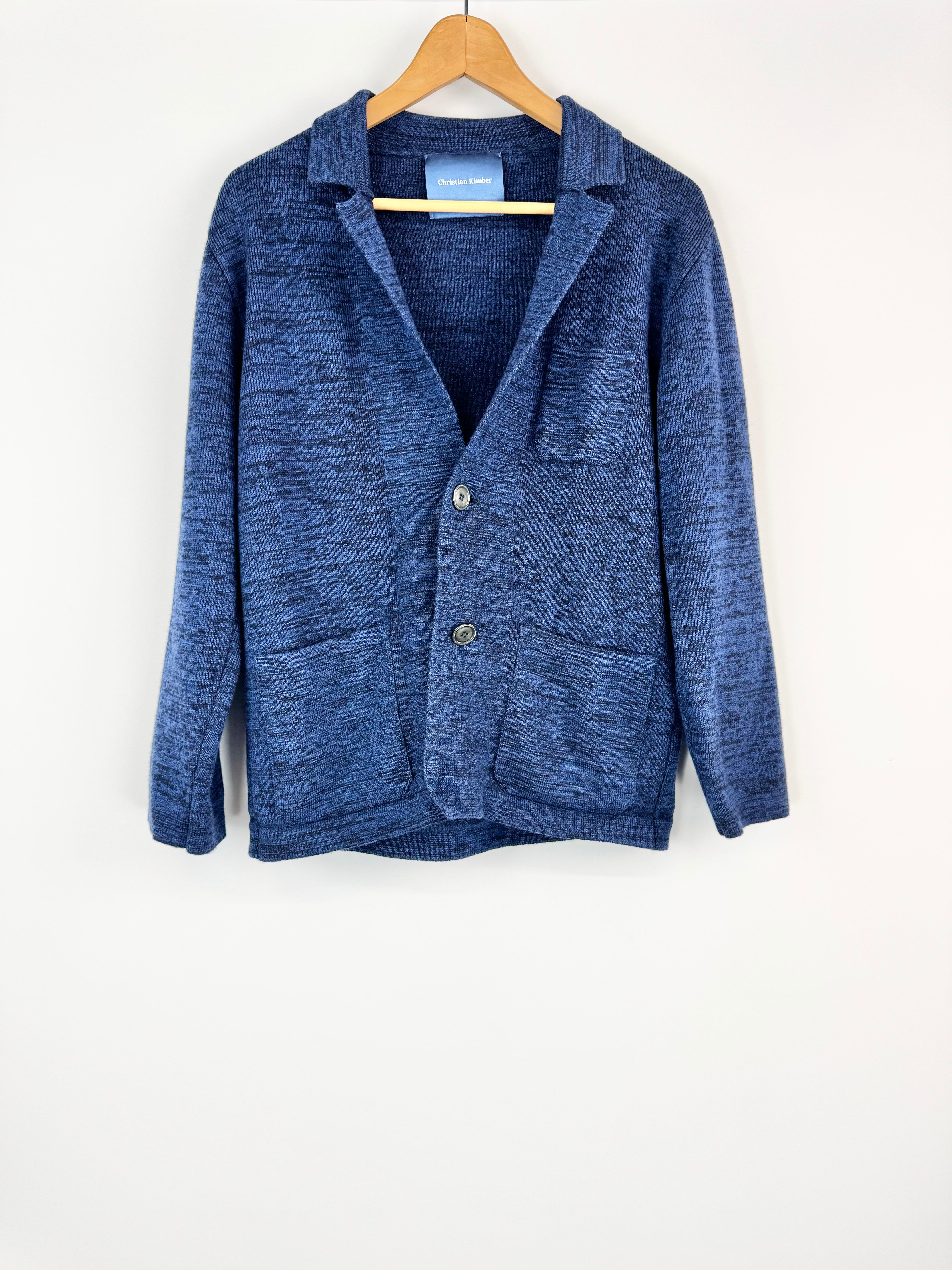 Christian Kimber Midnight Blue Knit Jacket - L