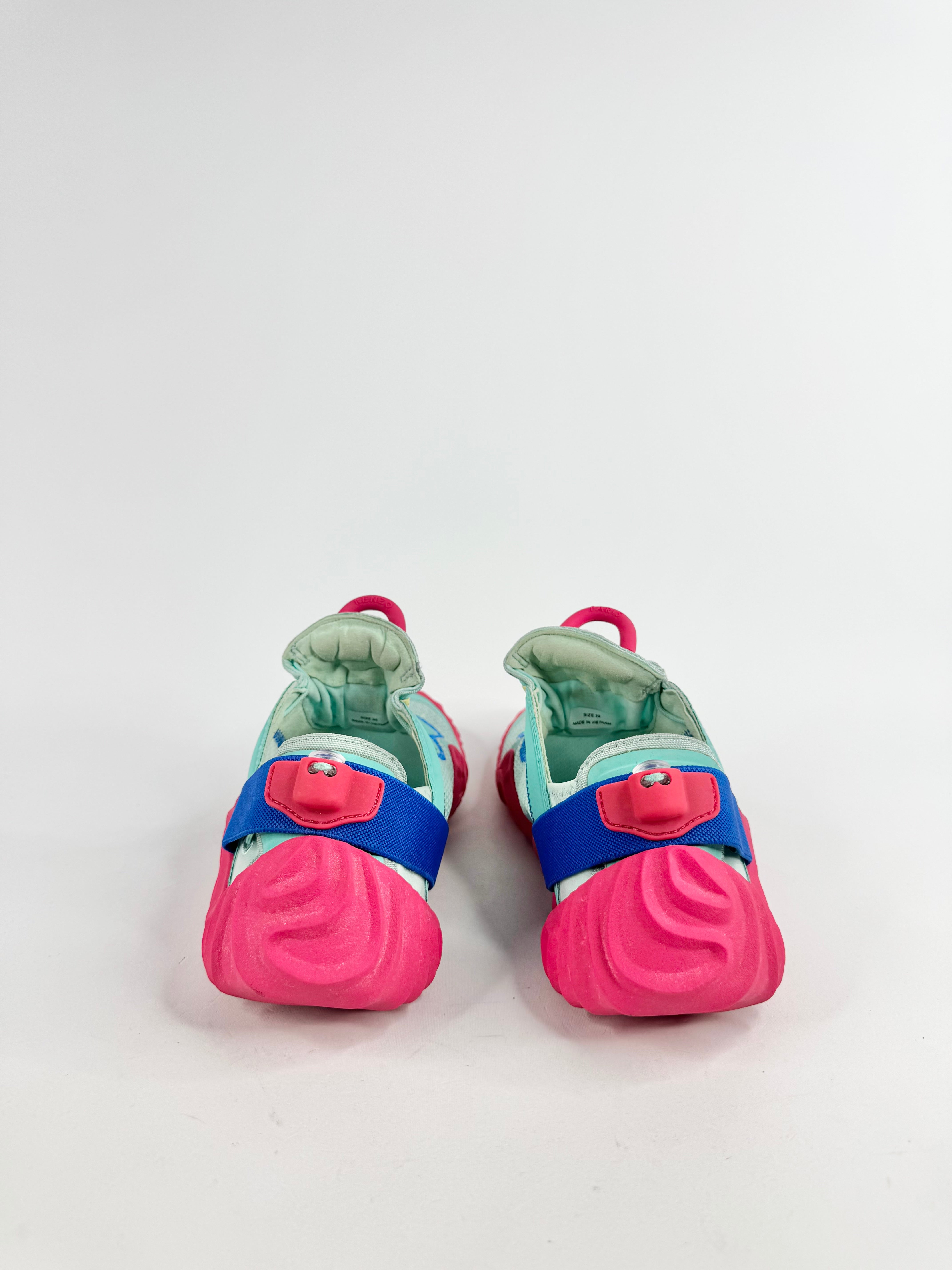 Kenzo Aqua Blue & Pink 'Wave' Sneakers - EU39