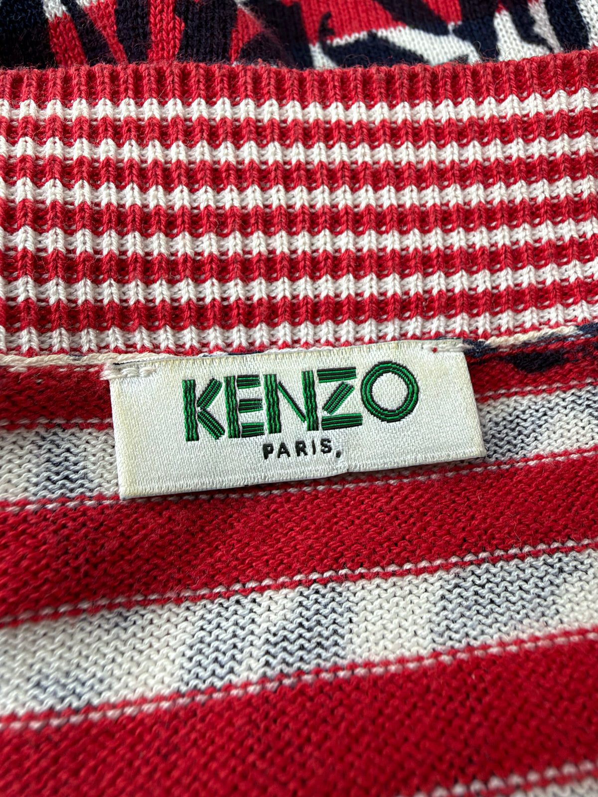 Kenzo Spring Summer 2014 Red & White Fish Patterned Striped Jumper - AU10