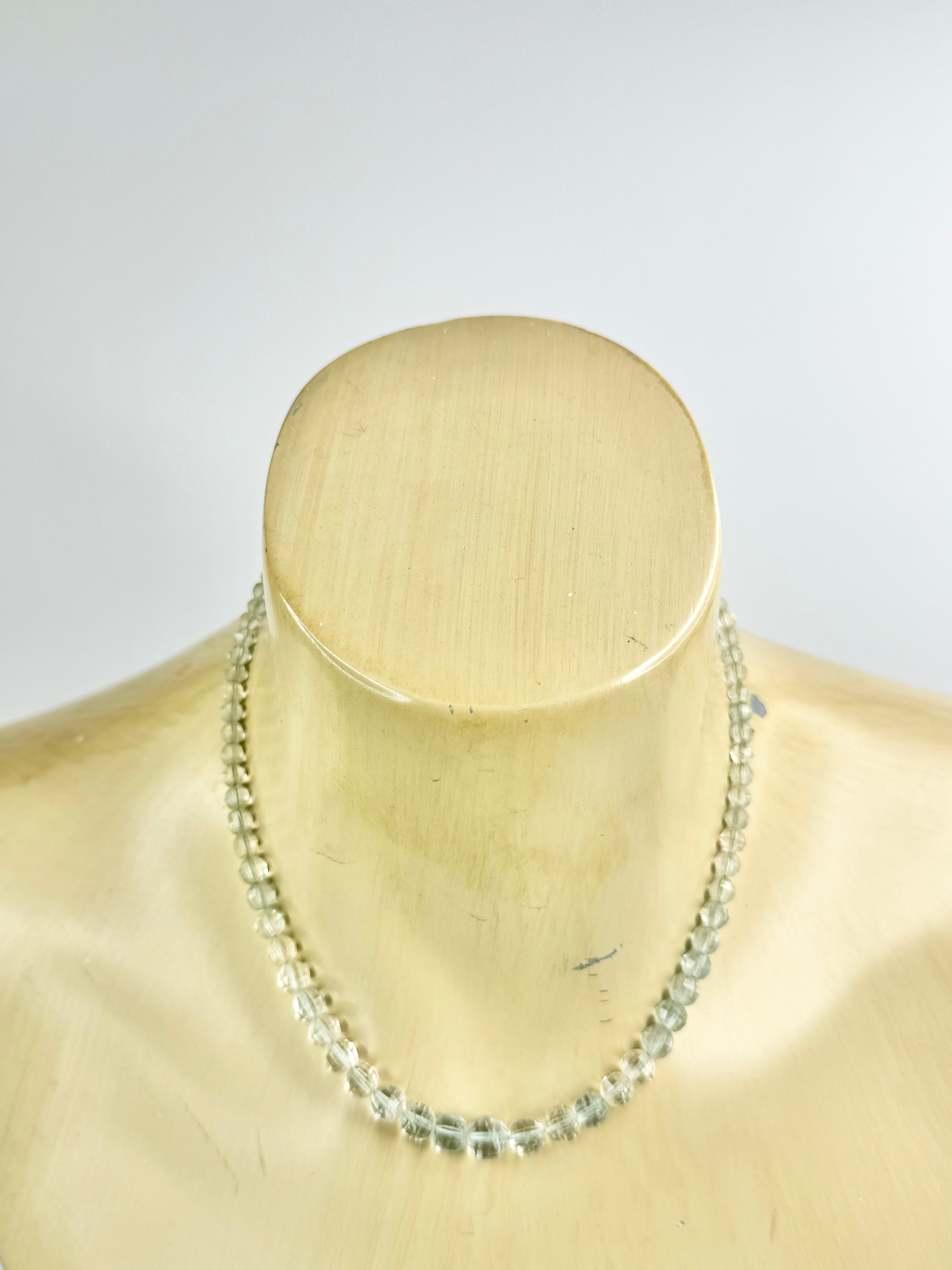 Vintage Aquamarine Beaded Necklace