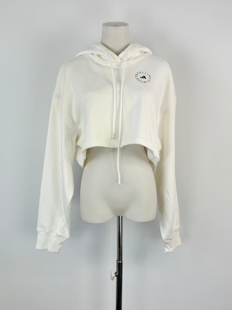 Adidas x Stella McCartney White Cropped Hoodie - AU8