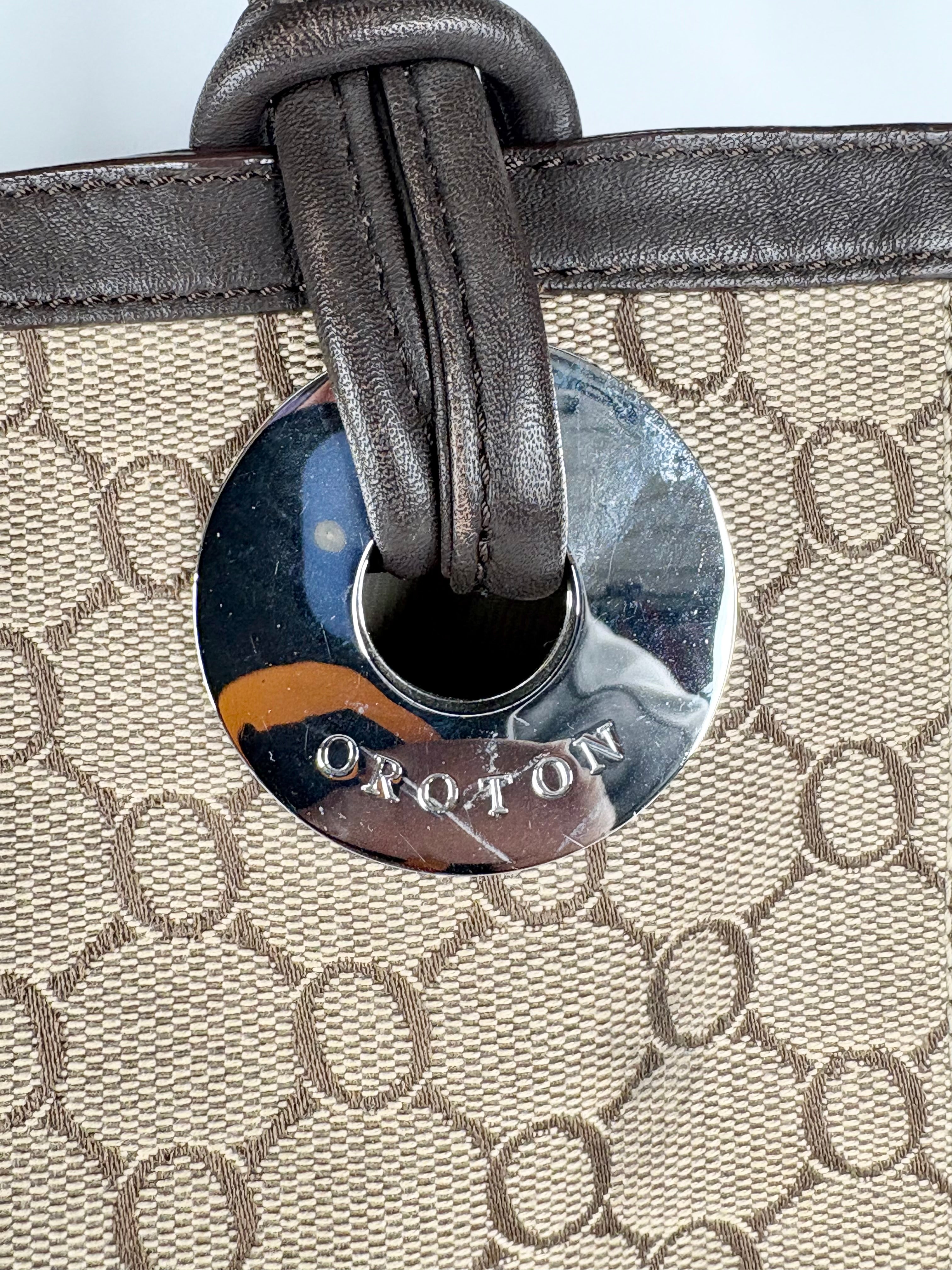 Oroton Signature Monogrammed Tote Bag