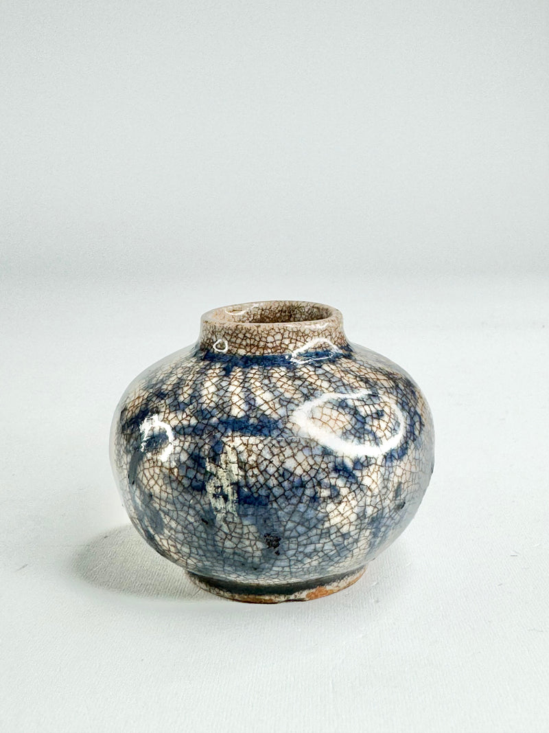 Antique Blue Cracked Glaze Jarlet
