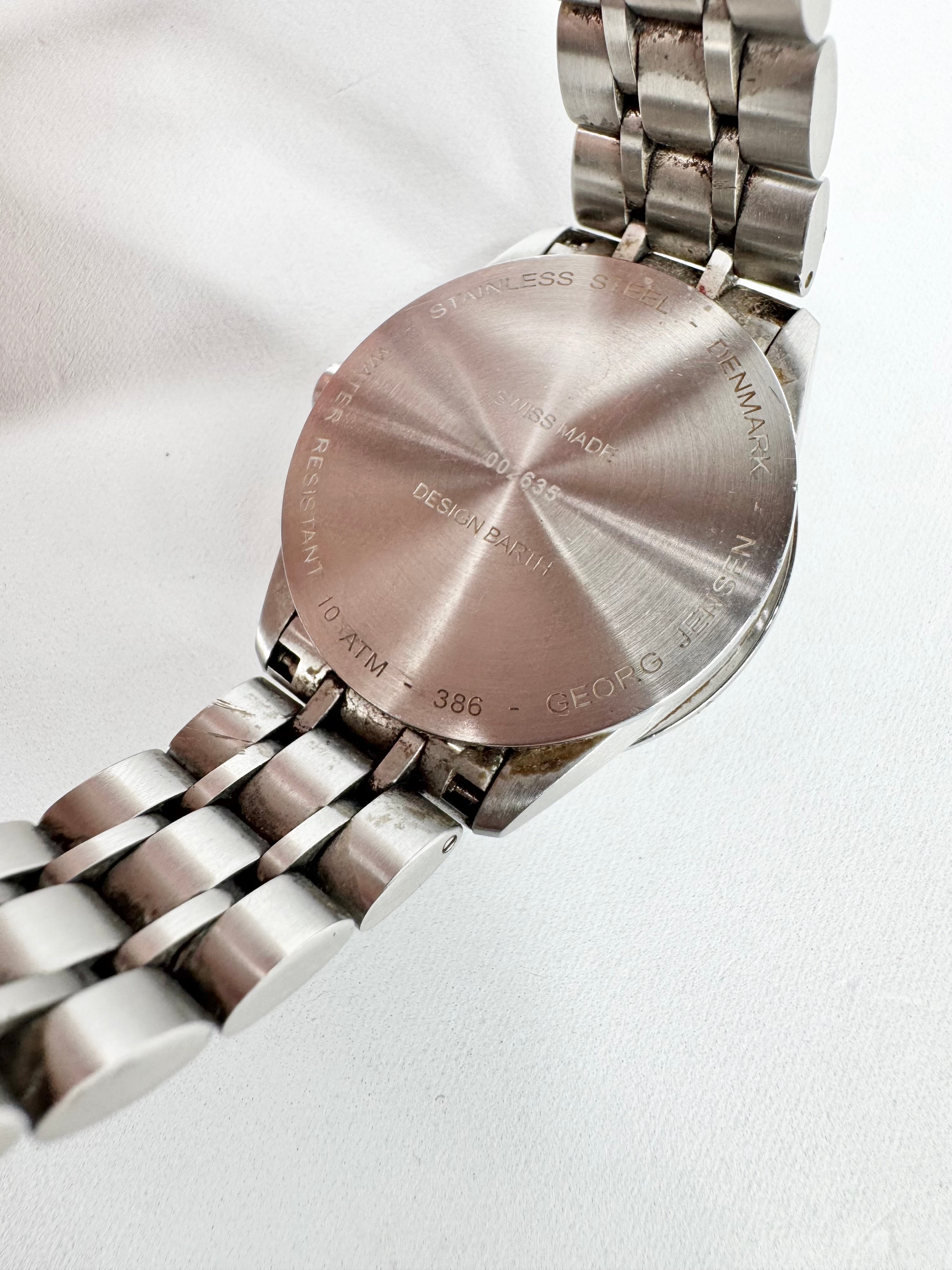 Georg Jensen Design Barth Silver Tone Design Barth Swiss Made Watch