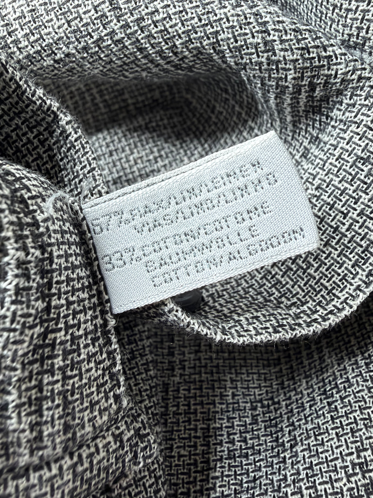 Hugo Boss Black & White Woven Flax & Cotton Shirt - M/L