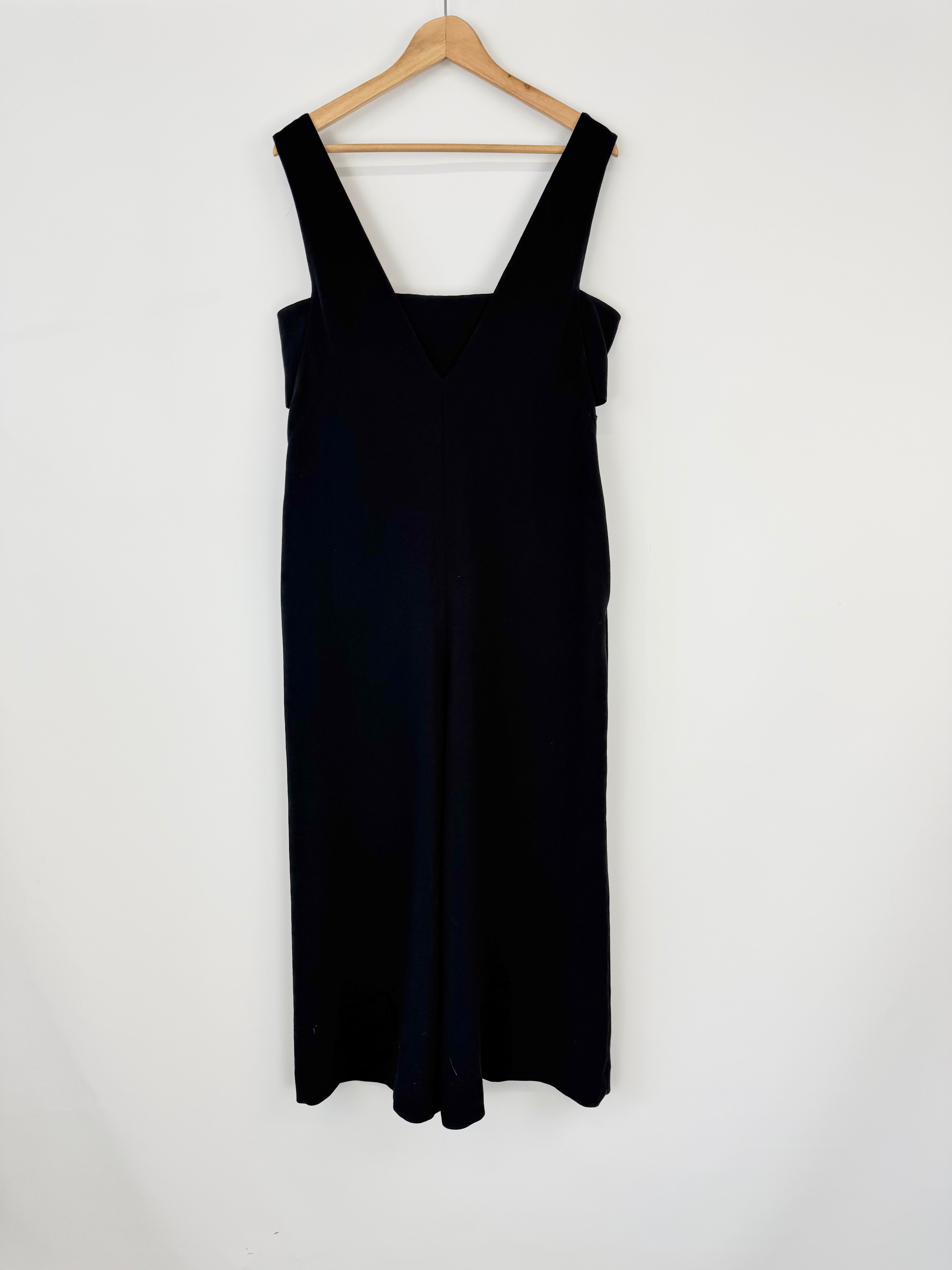 Veronika Maine Black Wide Leg Sleeveless Jumpsuit - AU10