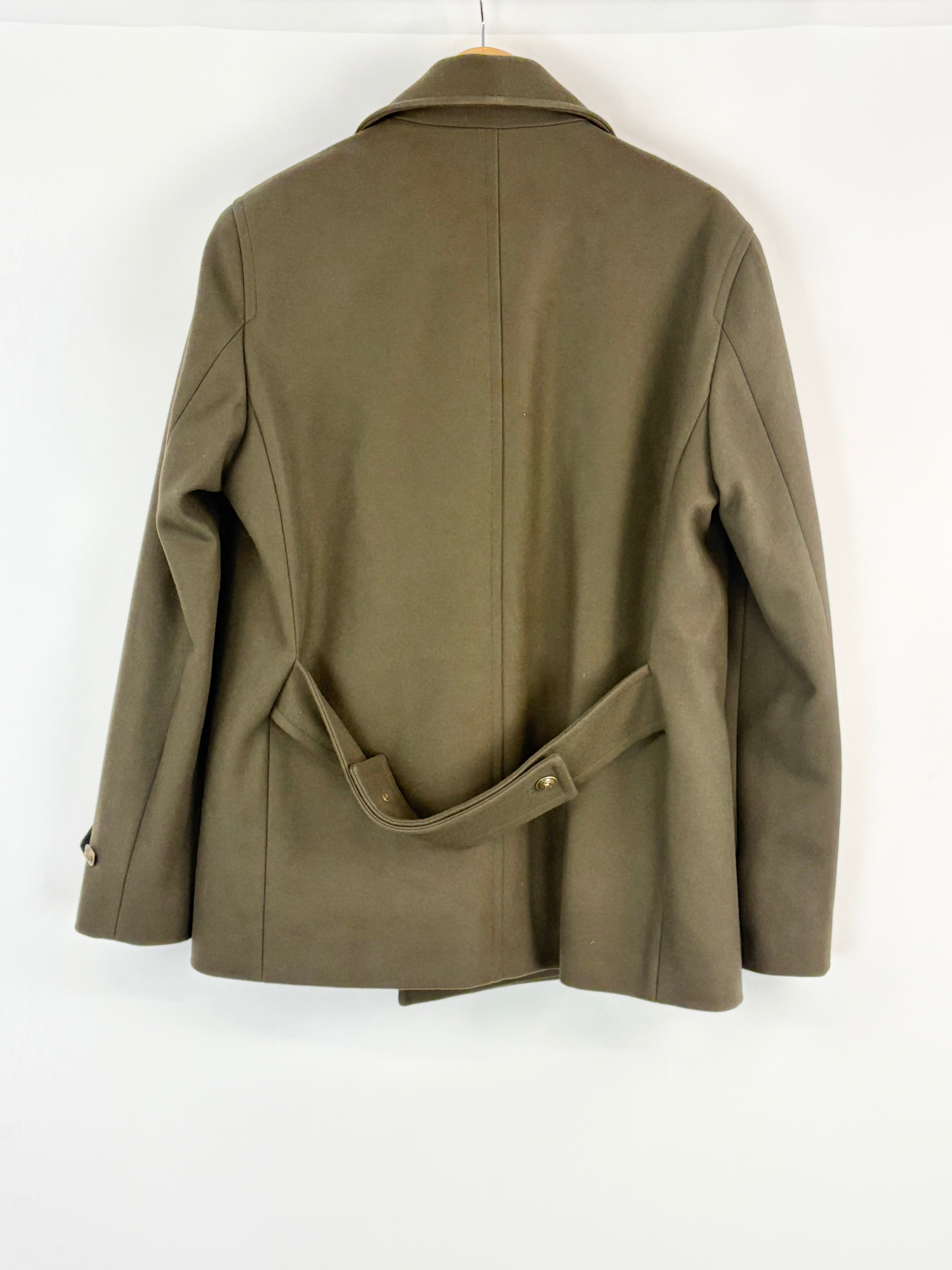 The Kooples Dark Olive Double Breasted Pea Coat - M