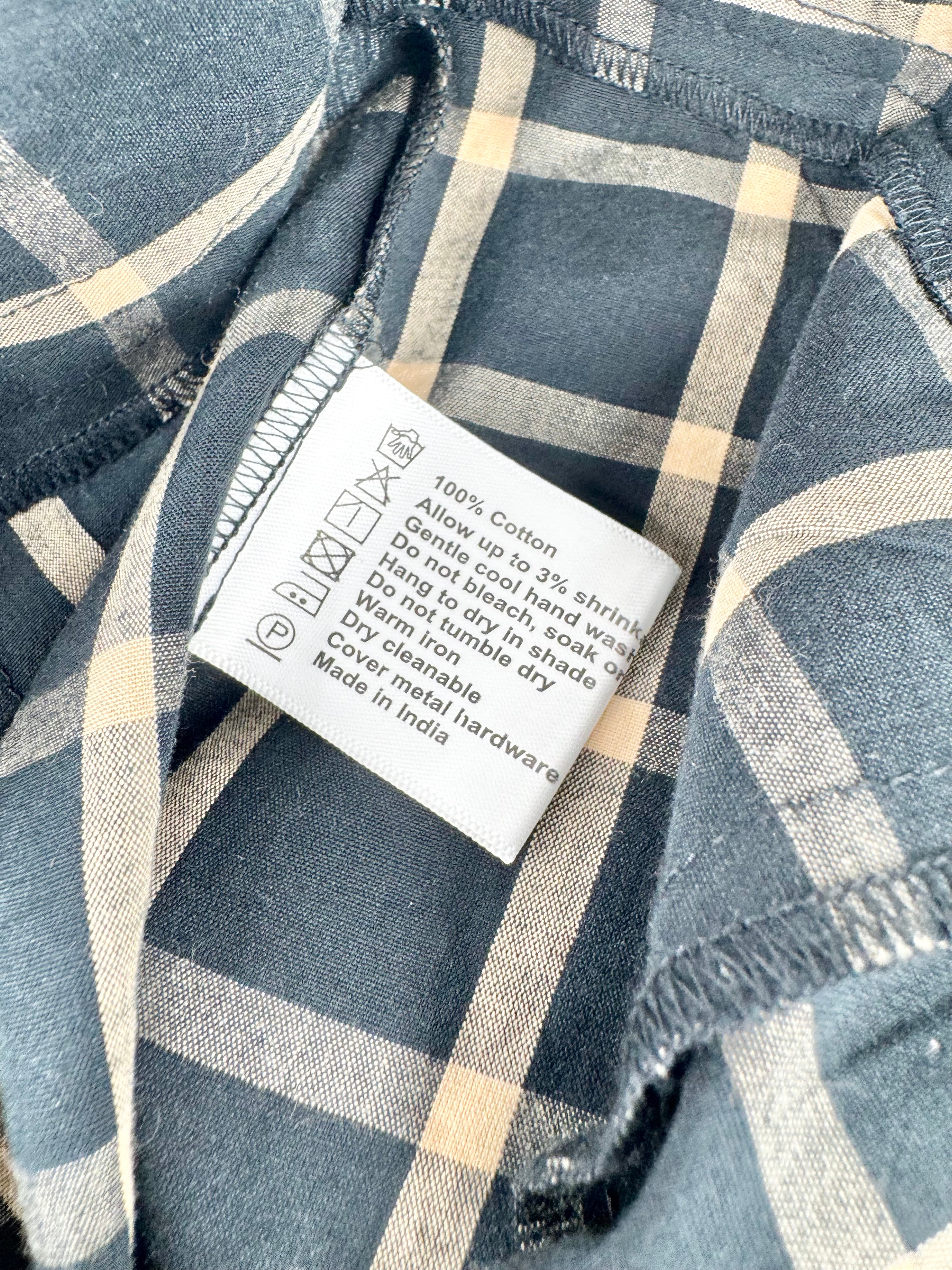 Sylvester Cream & Midnight Grid Pattern Shorts - AU6