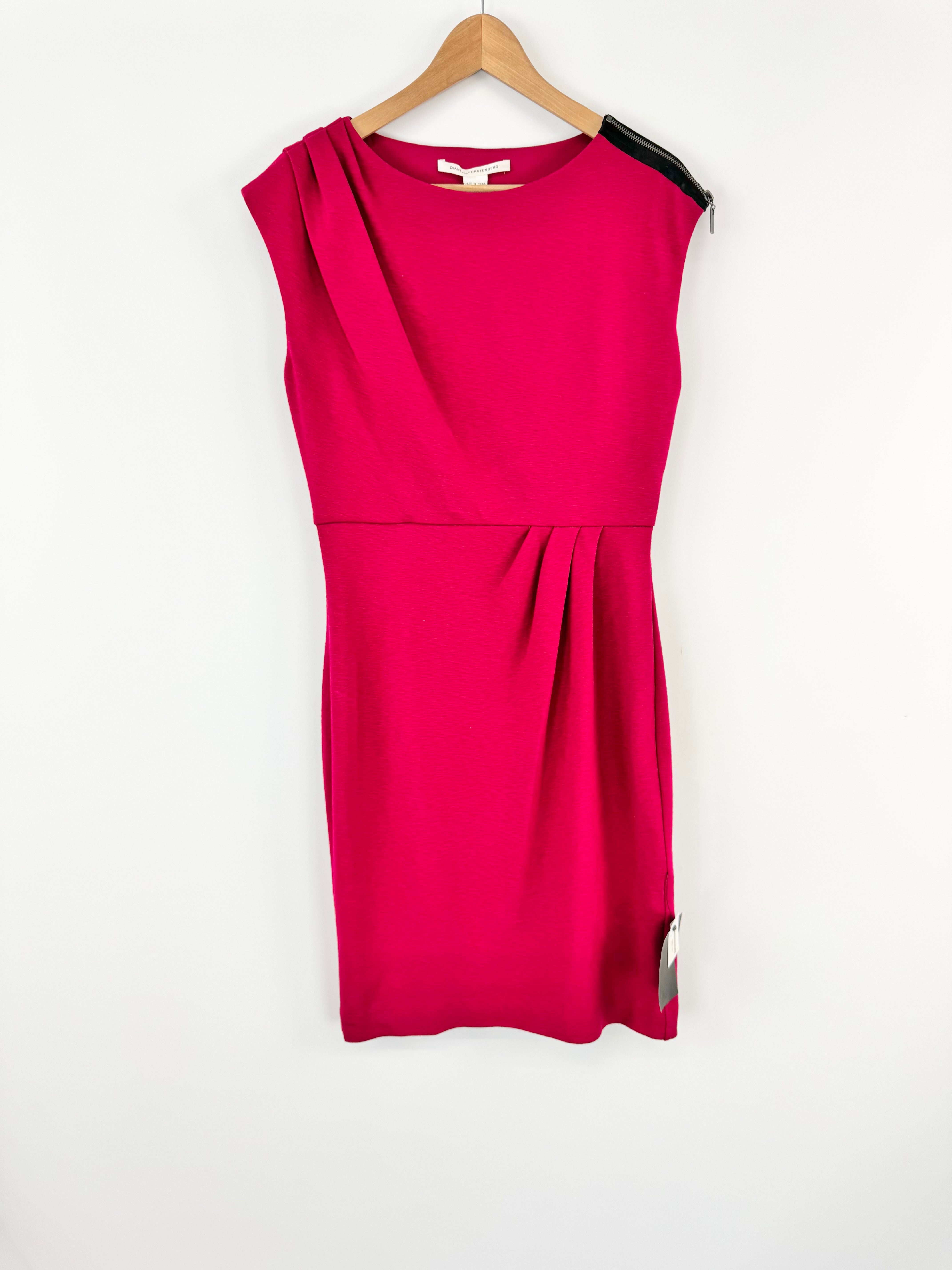 Diane von Furstenberg Berry Pink Midi Dress NWT - AU10