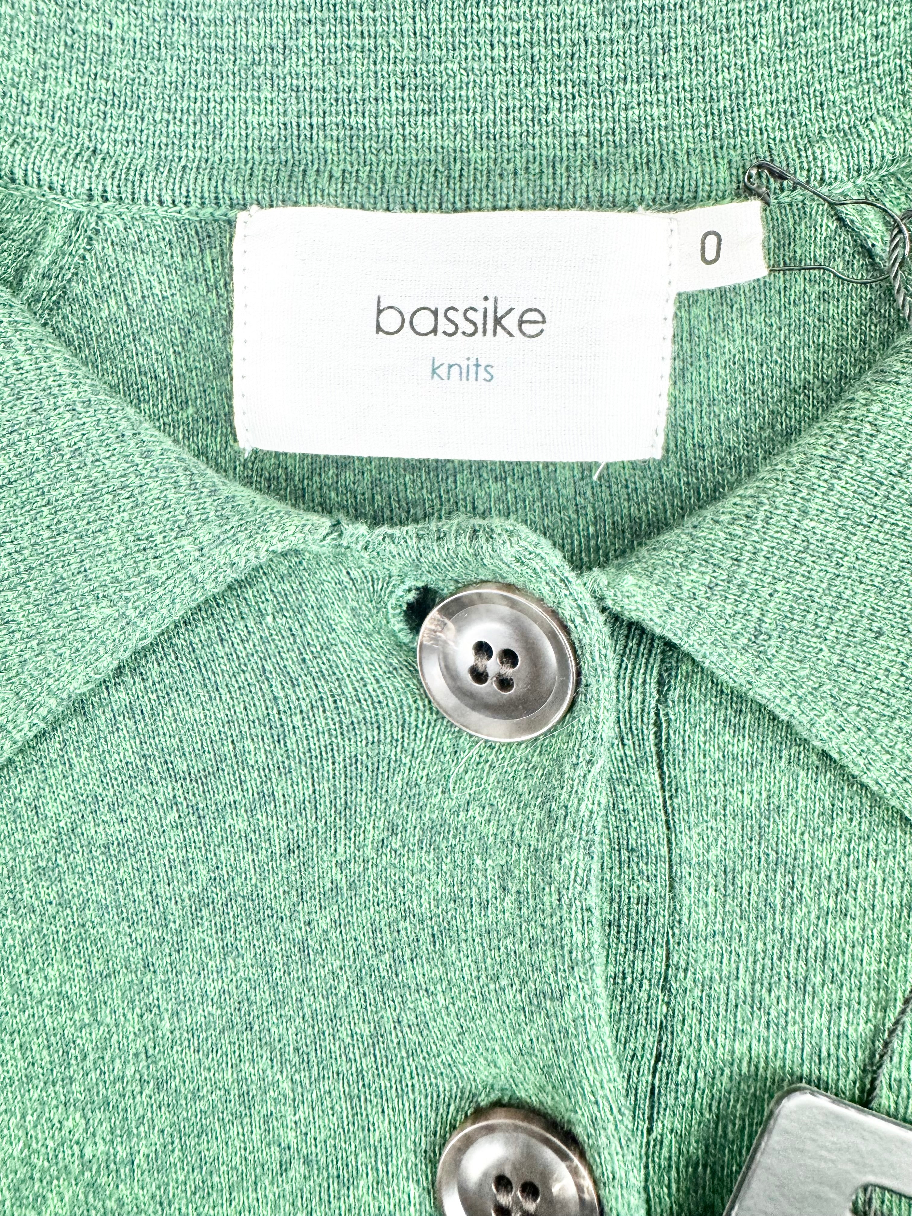 Bassike Green Marl Longline Compact Knit Dress - AU6/8