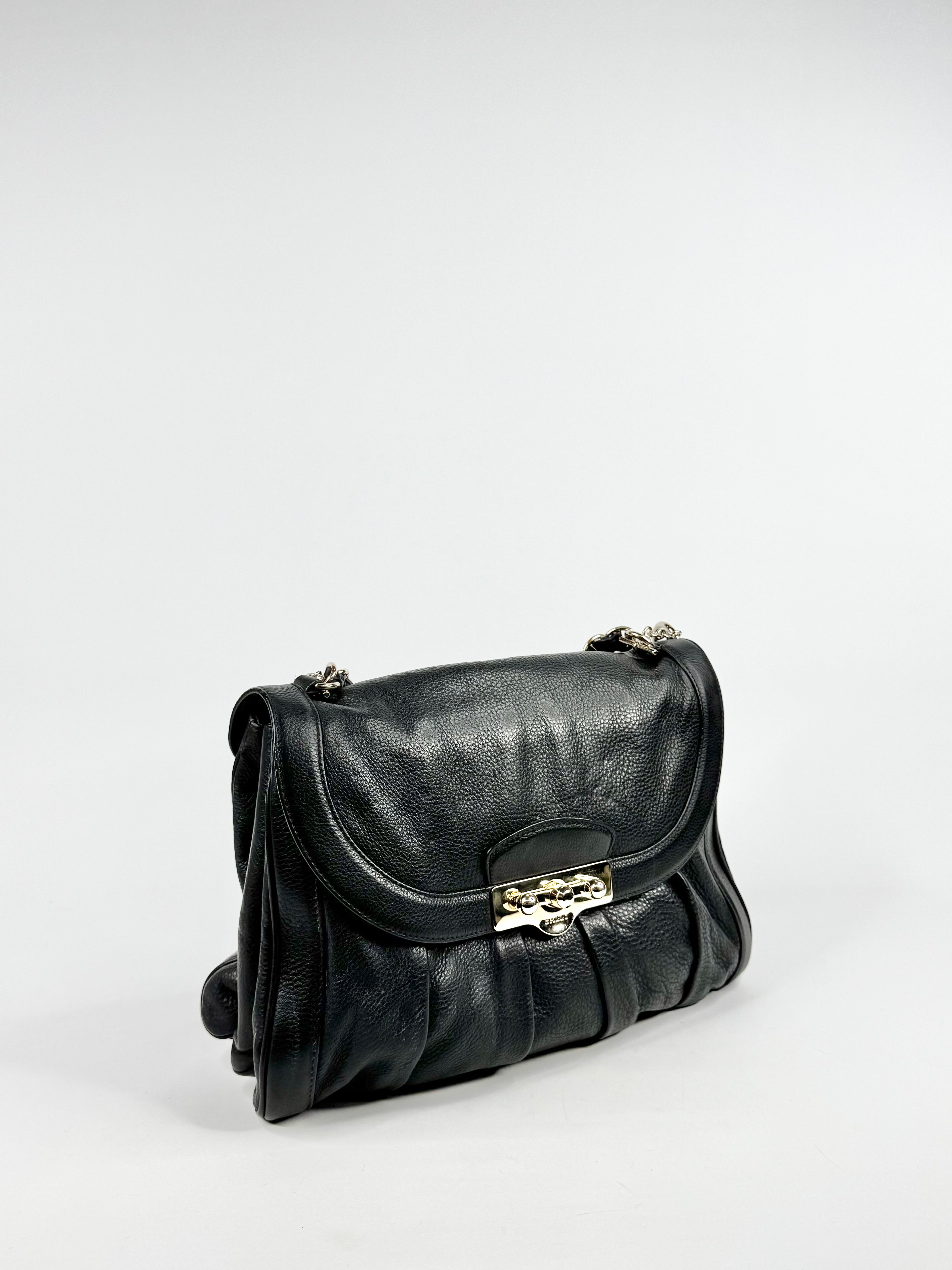 Bally Black Leather Shopper Shoulder Bag
